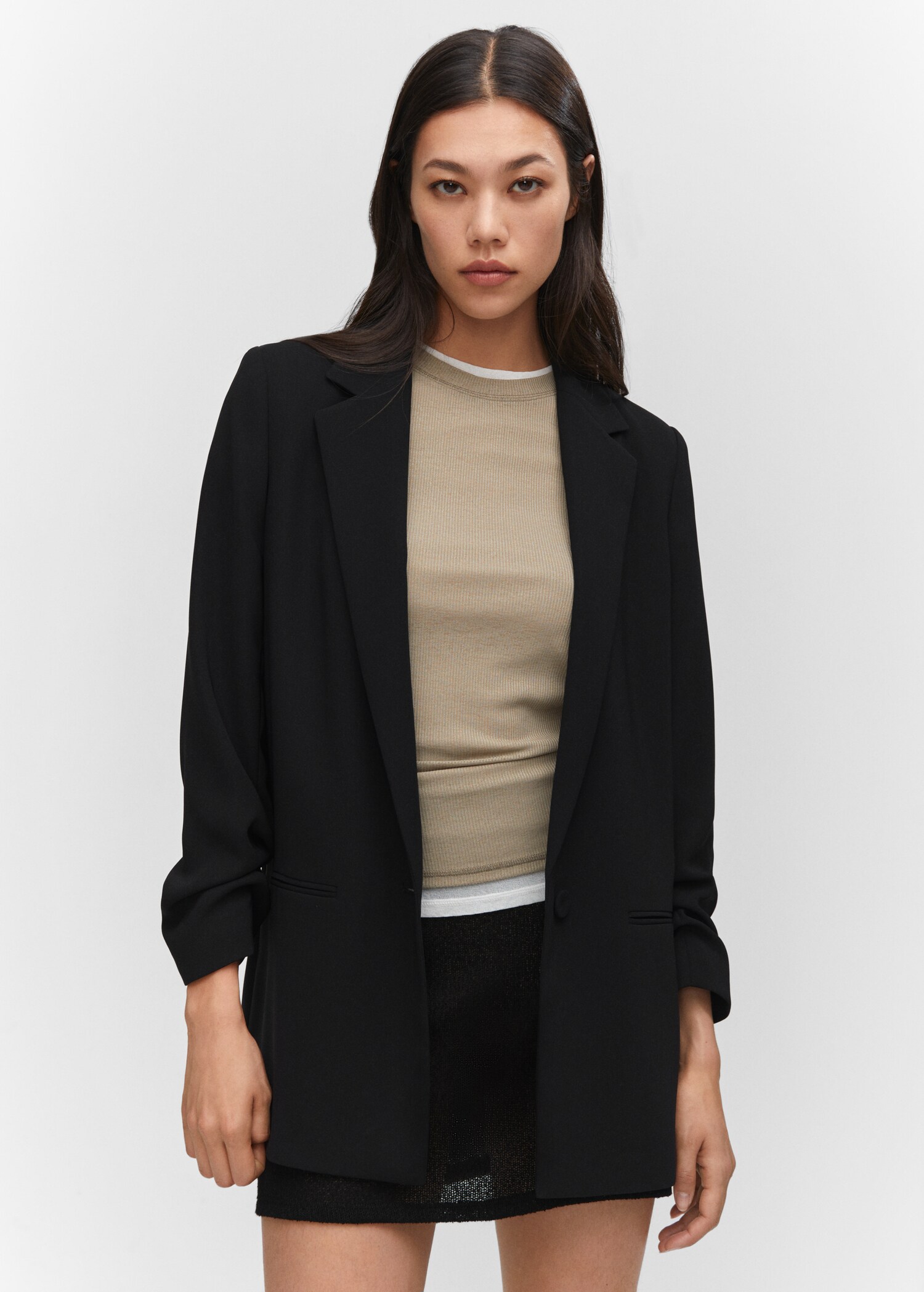 Jacket with gathered sleeves - Medium plane