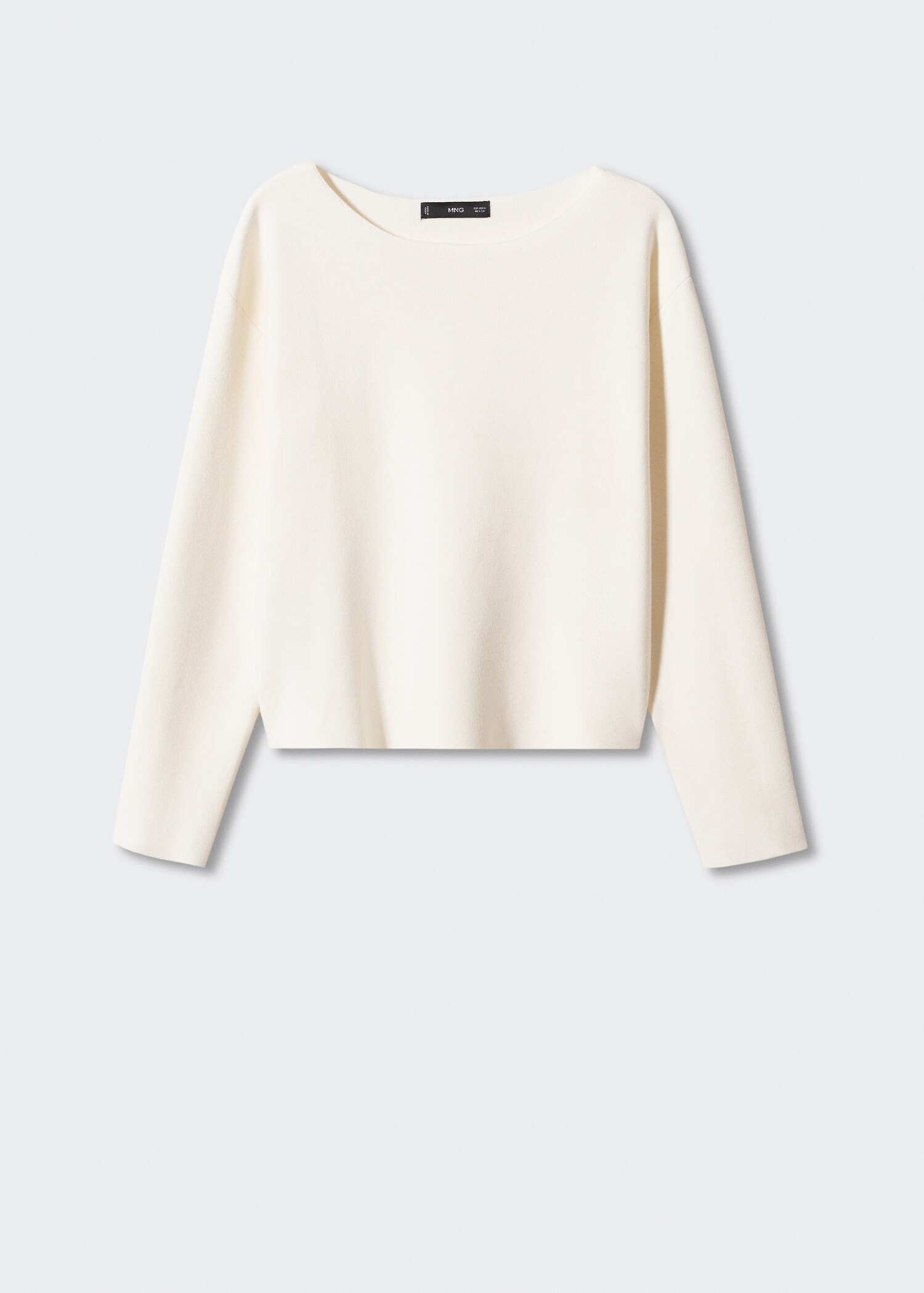 Boat-neck knitted sweater - Article without model