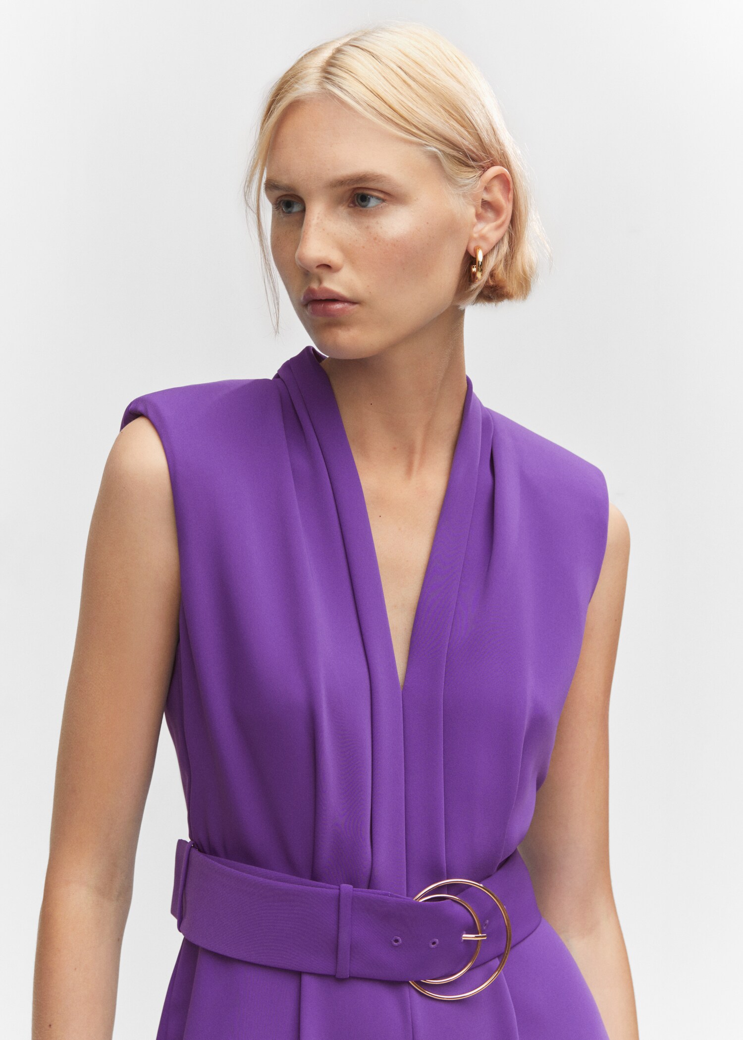 Belt long jumpsuit - Details of the article 1