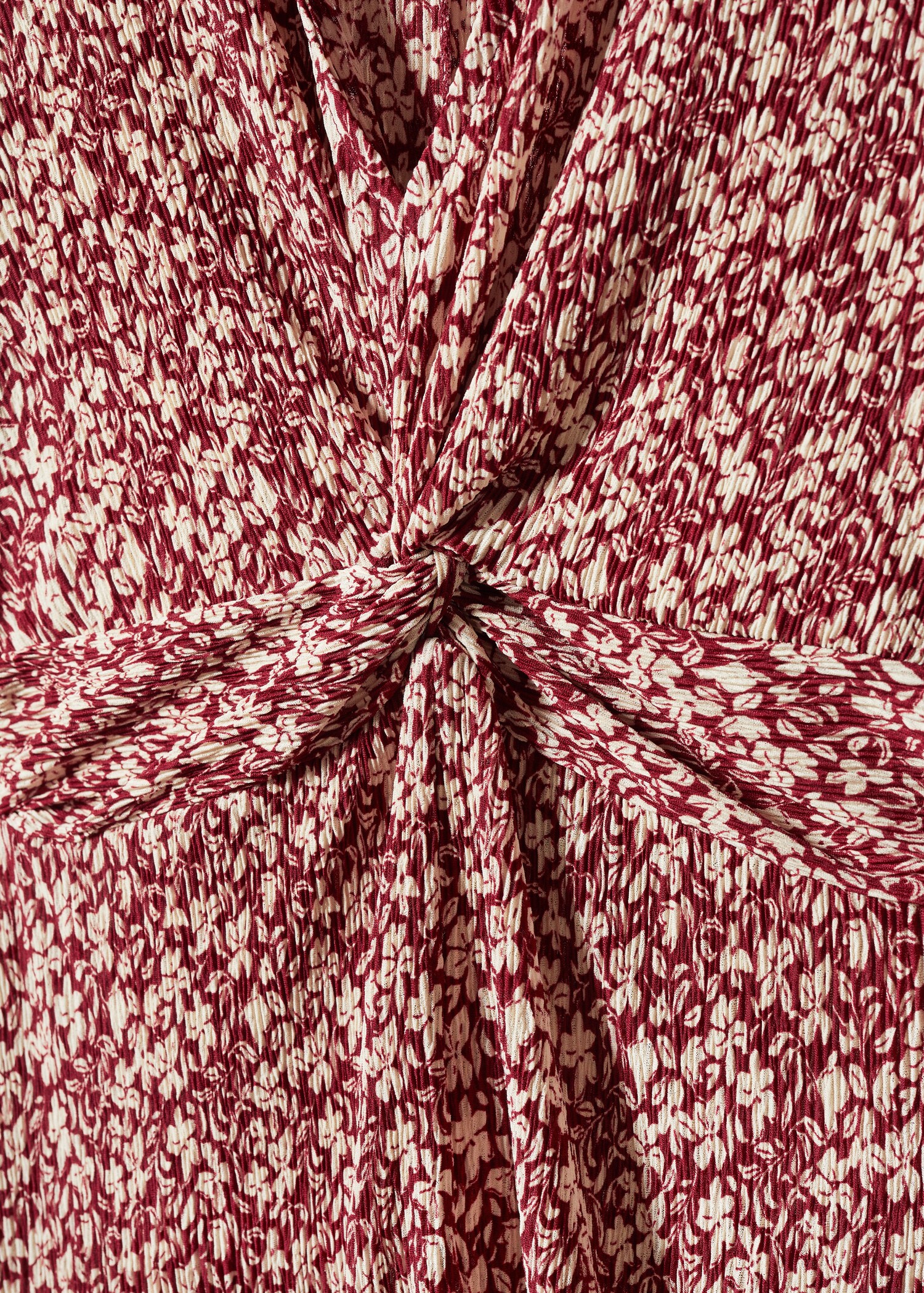 Short printed dress with knot detail - Details of the article 8