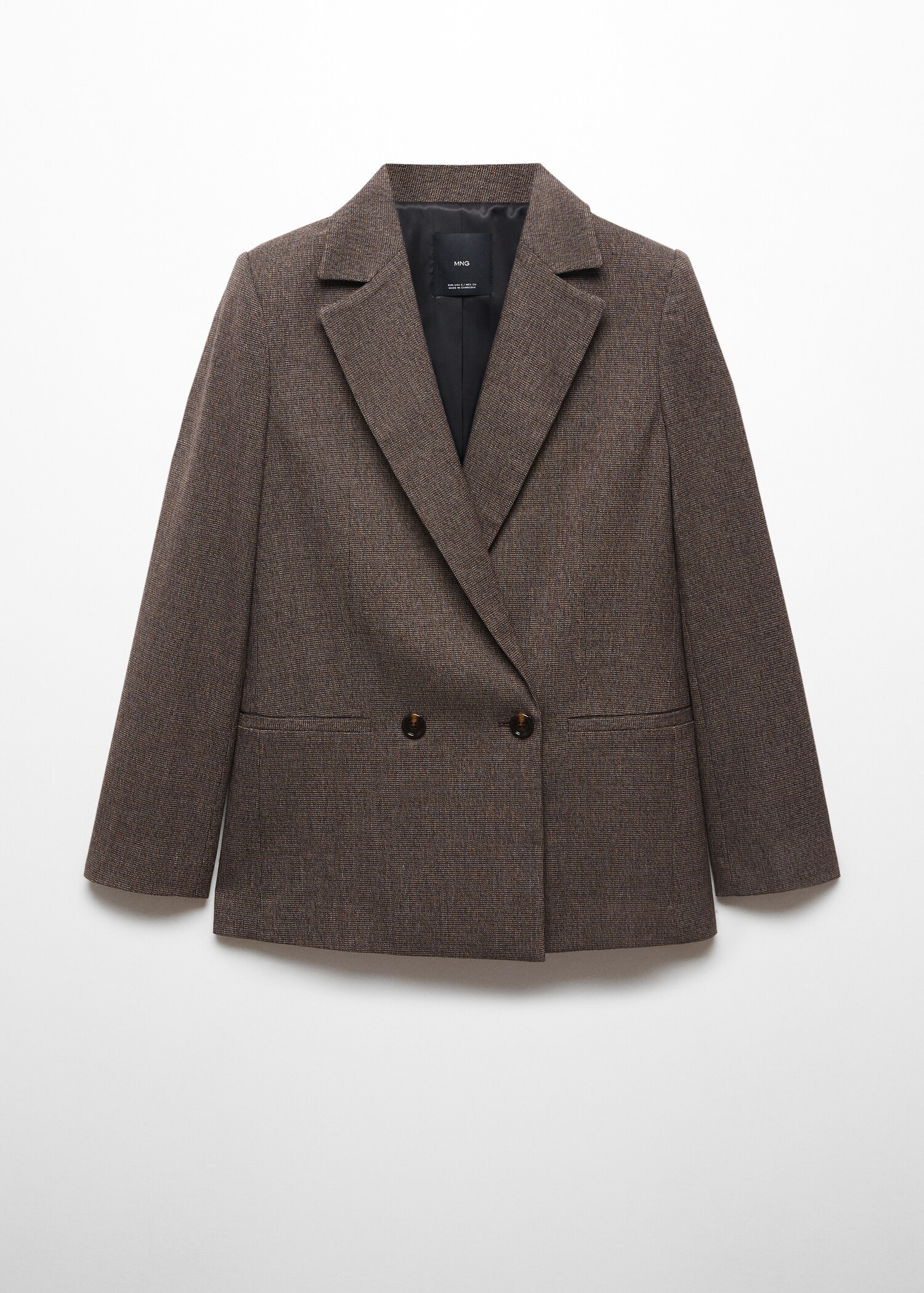Double-breasted blazer with button - Article without model
