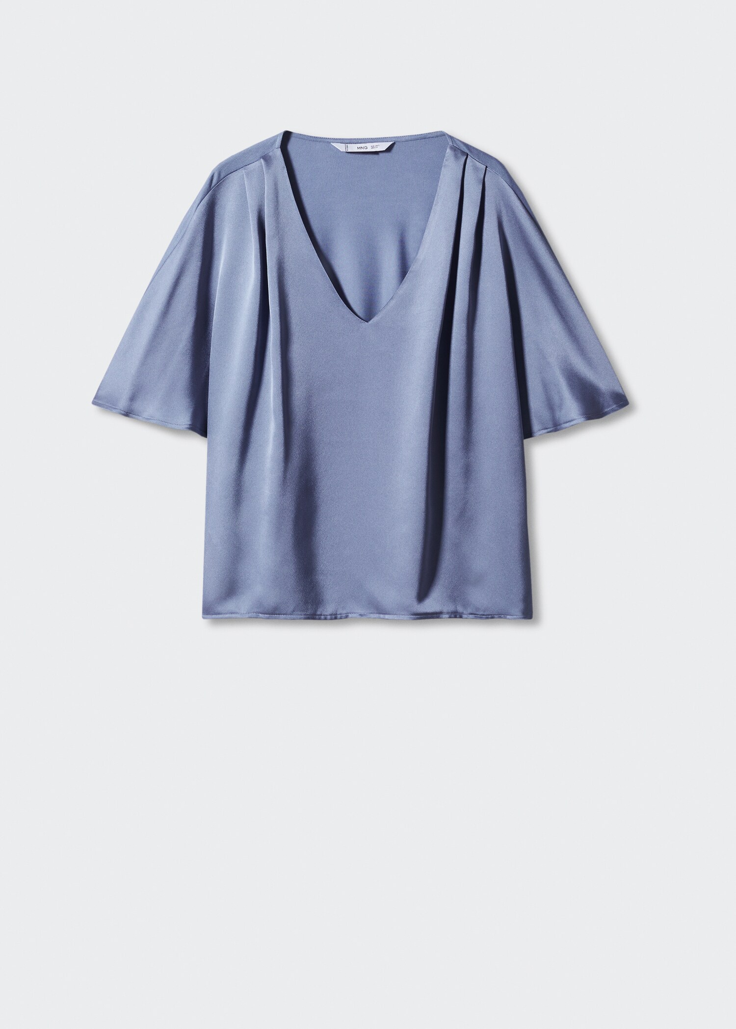 Blusa satinada manga corta - Artículo sin modelo
