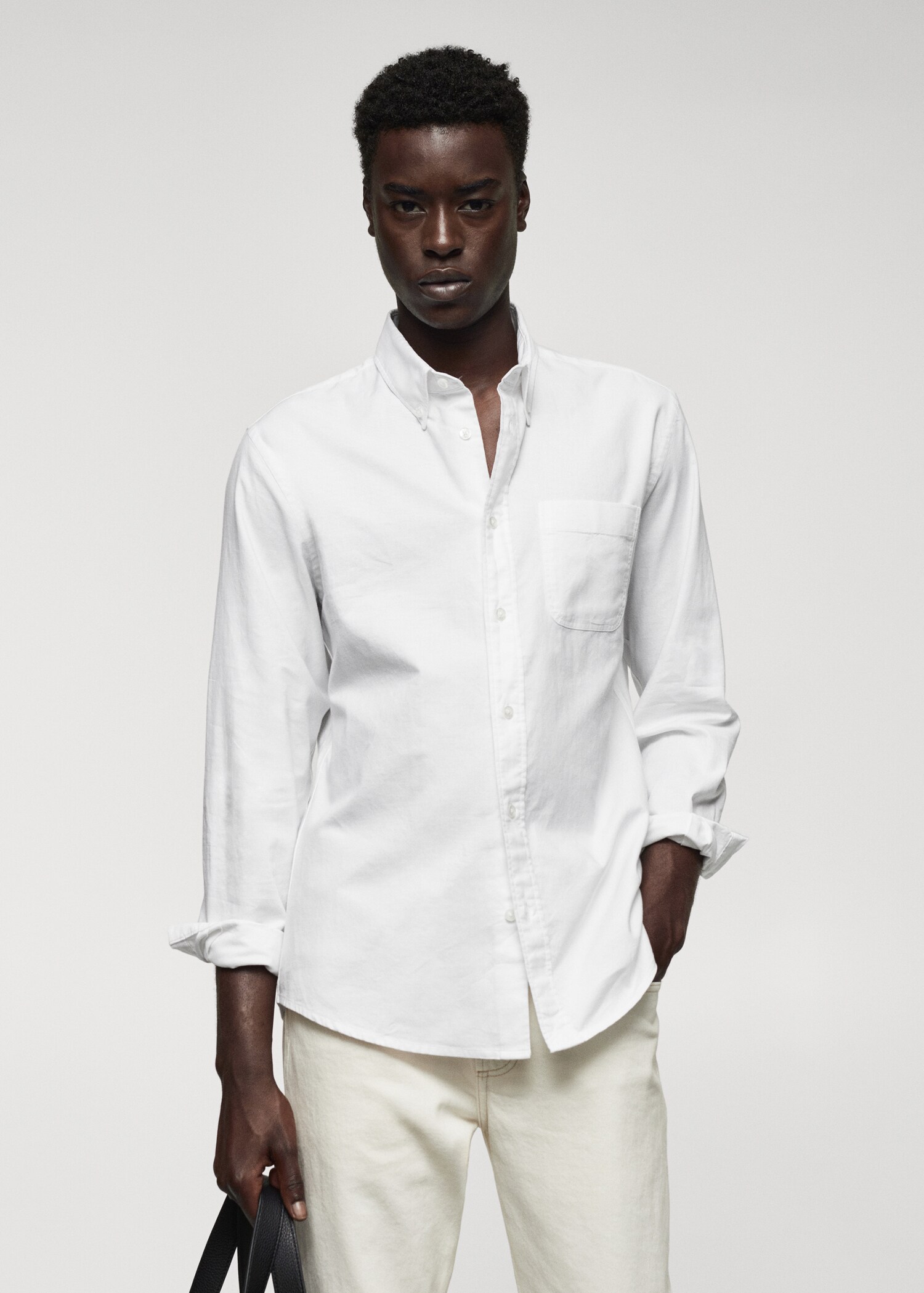 Regular fit Oxford cotton shirt - Medium plane