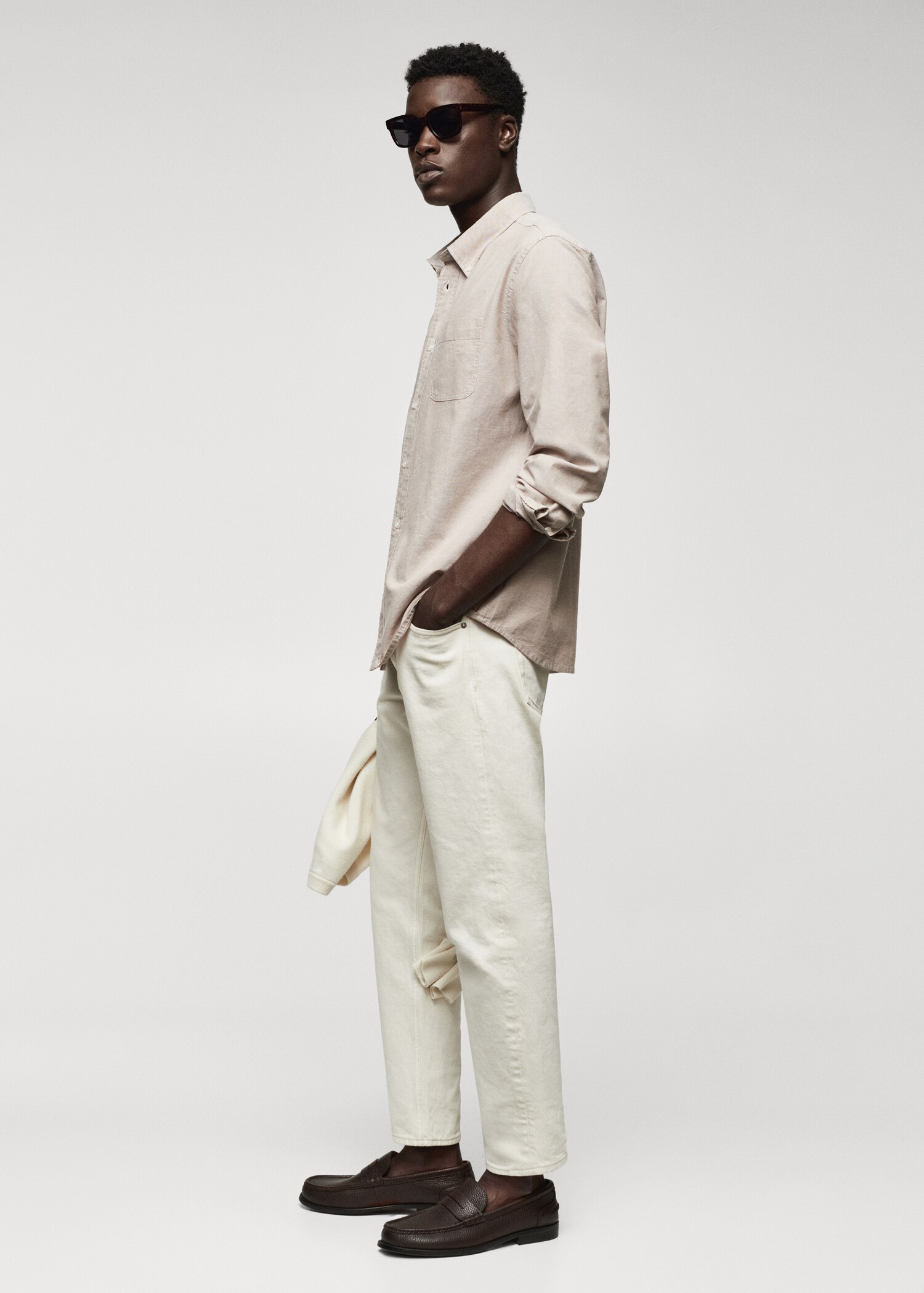 Regular fit Oxford cotton shirt - Details of the article 2