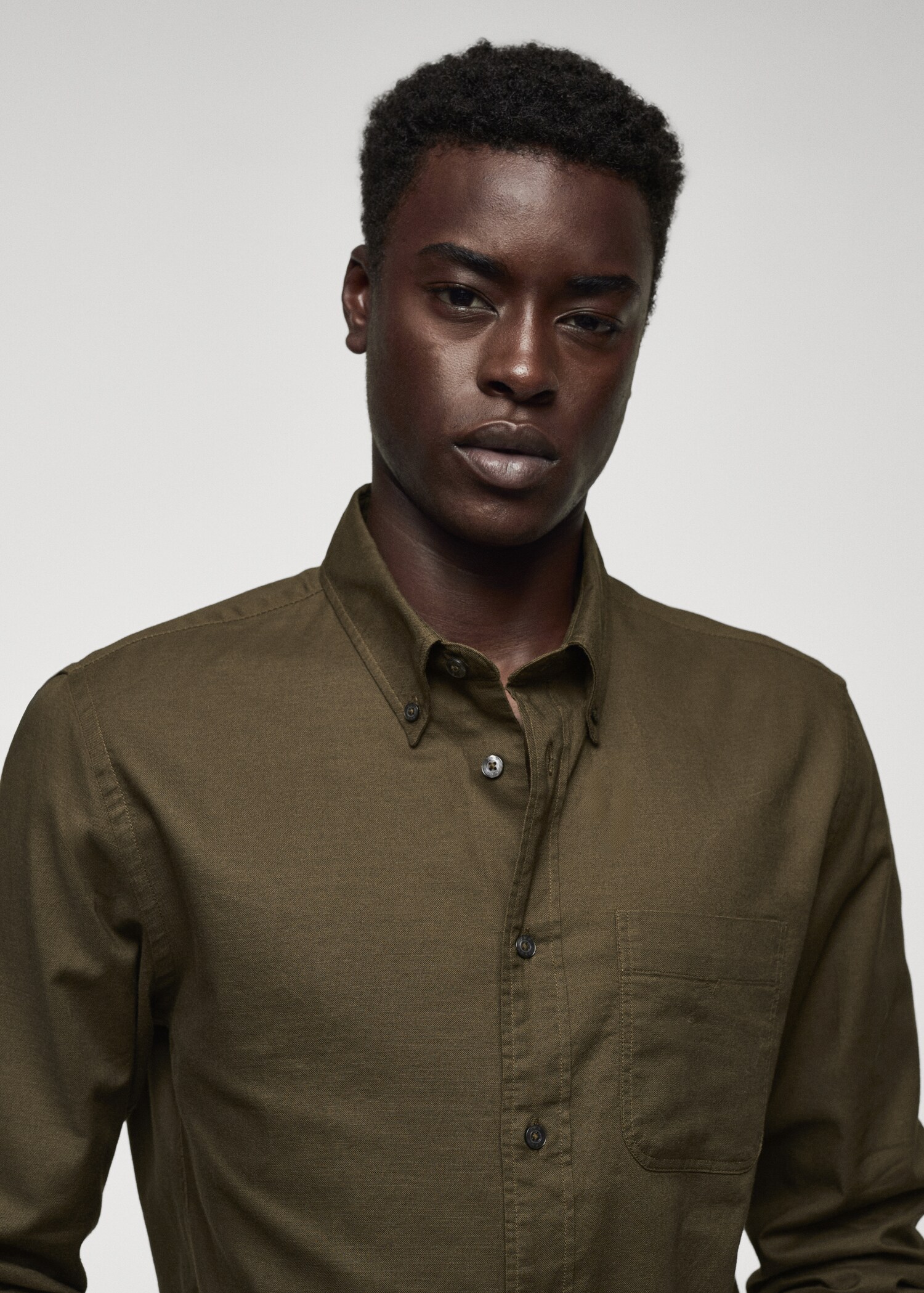 Regular fit Oxford cotton shirt - Details of the article 1