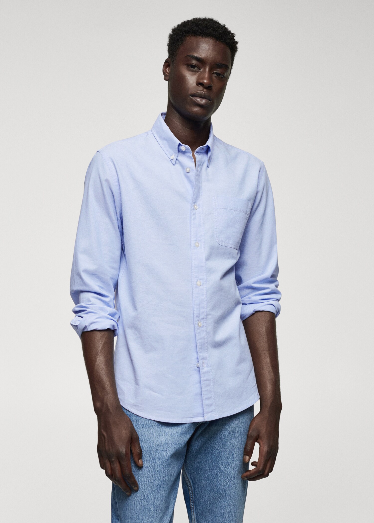 Regular fit Oxford cotton shirt - Medium plane