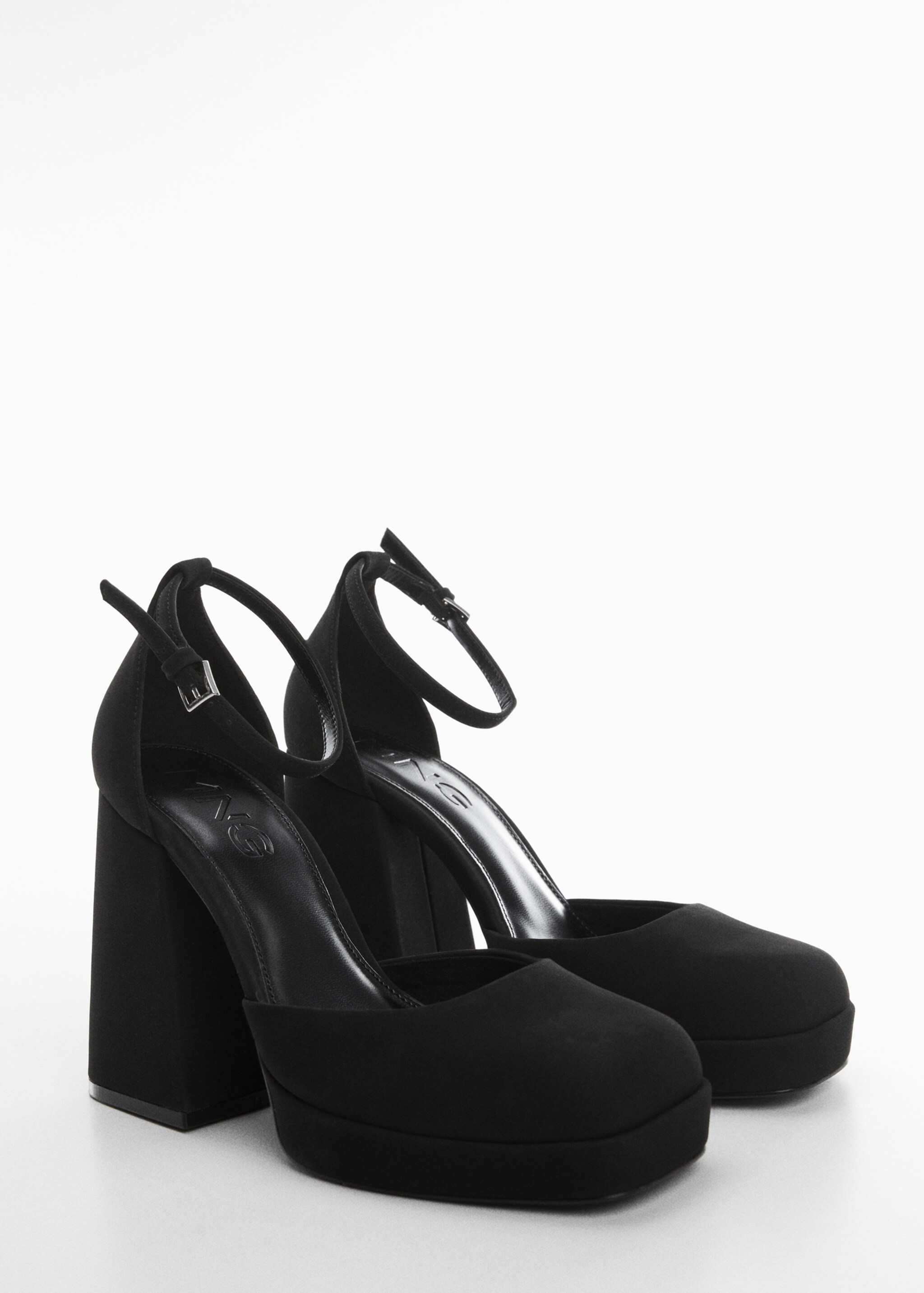 Ankle-cuff heel shoes - Medium plane, Black. Ref: 57094006-00.