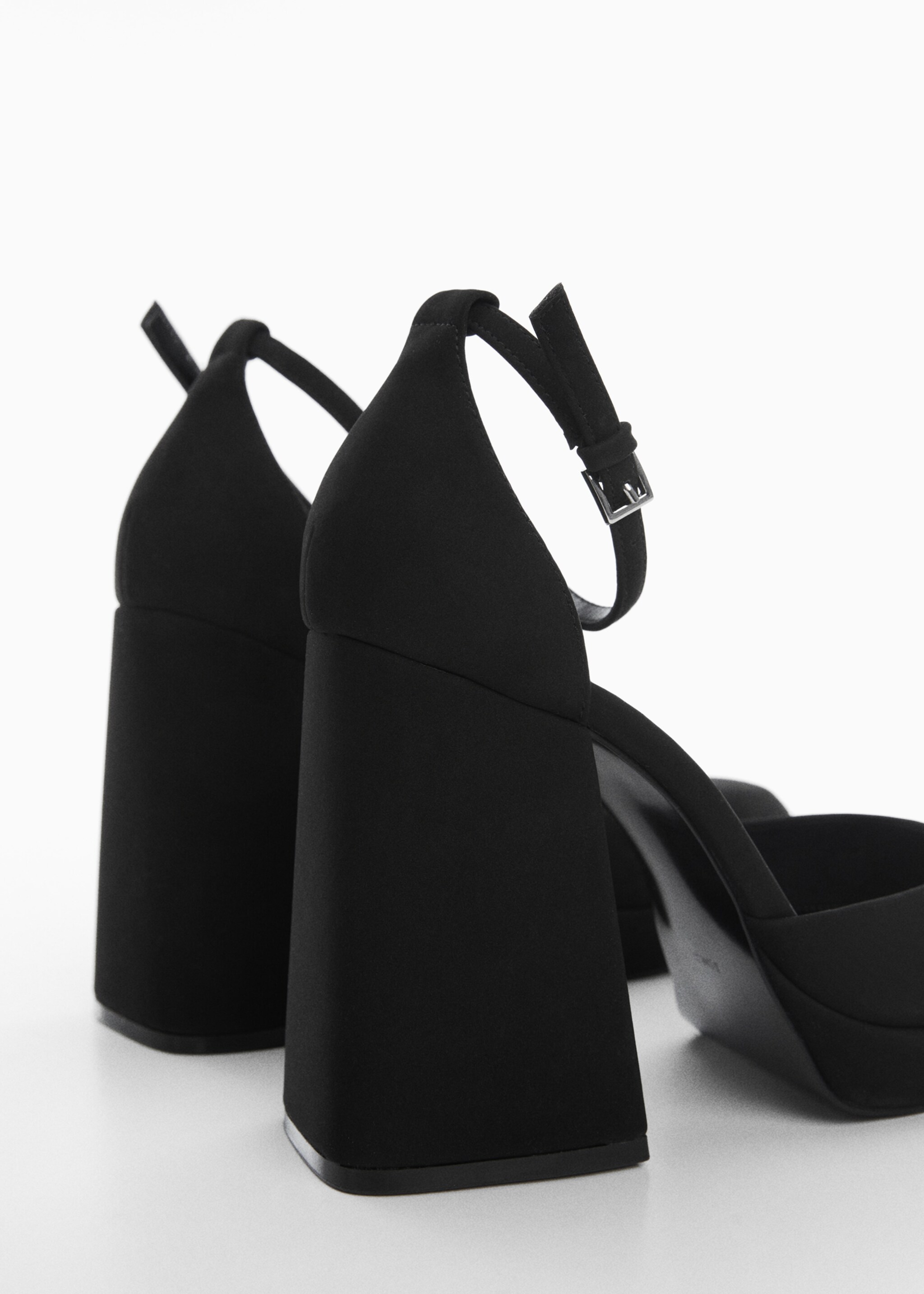 Ankle-cuff heel shoes - Details of the article 1, Black. Ref: 57094006-00.