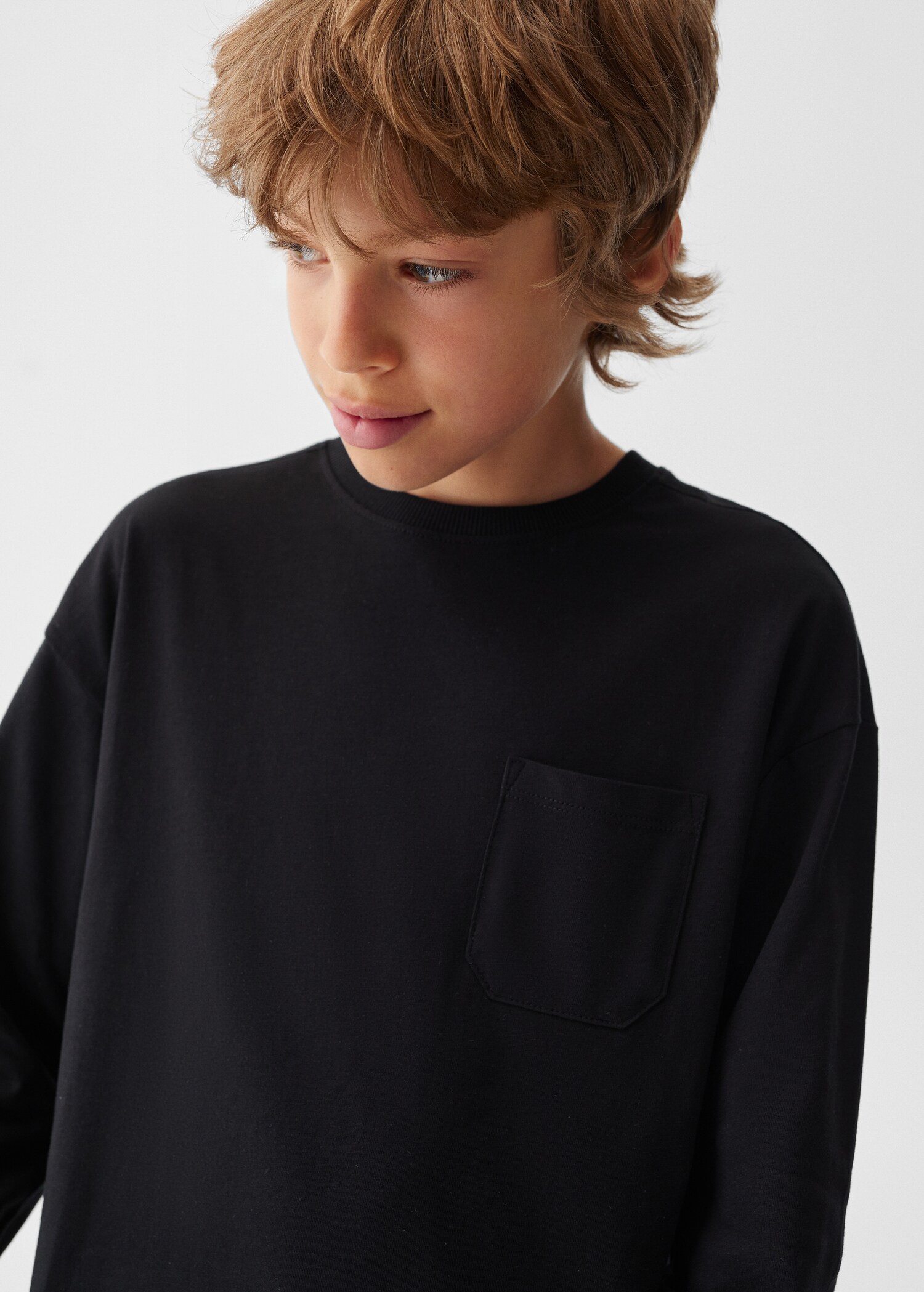 Long sleeve cotton t-shirt - Details of the article 1