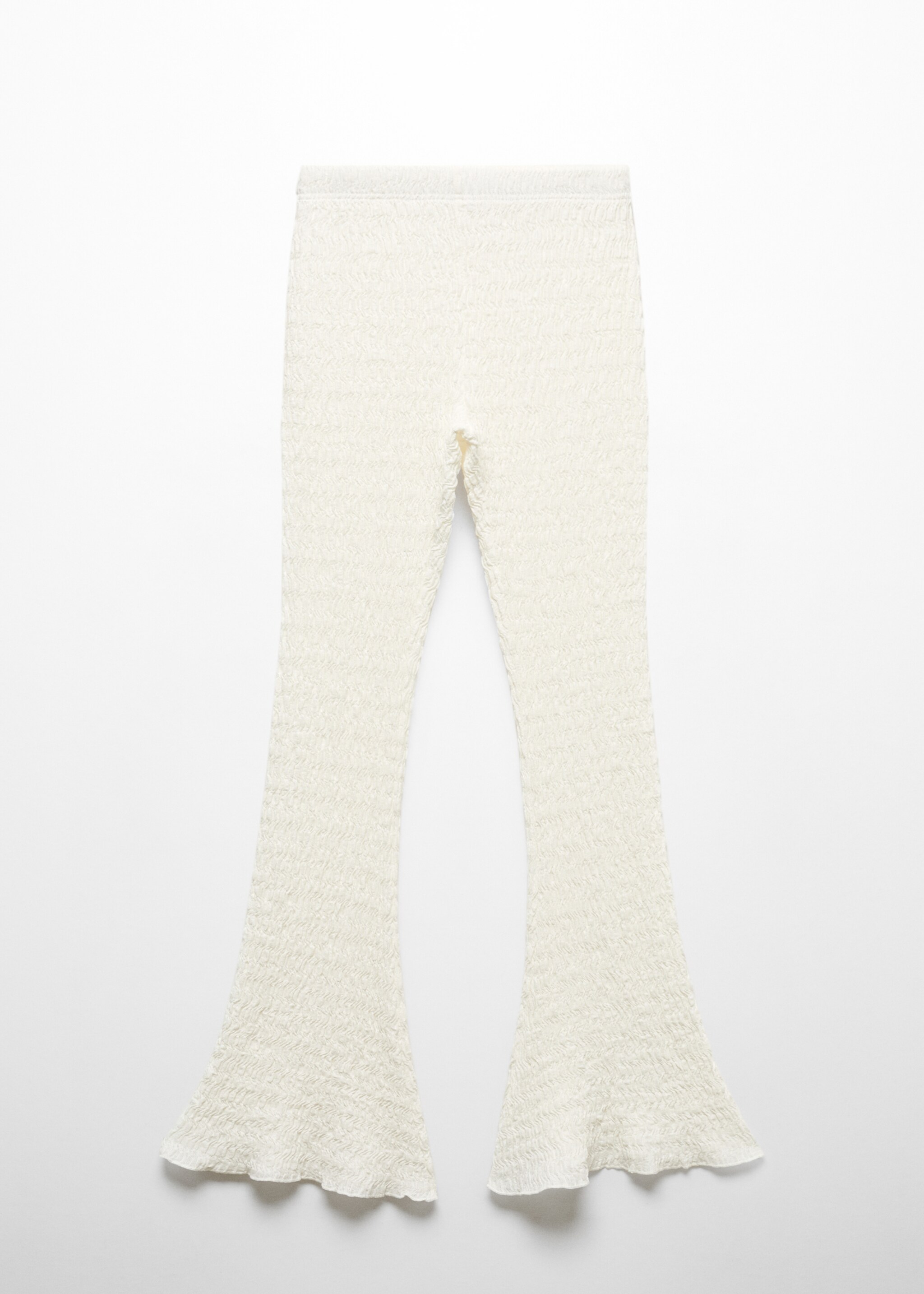 Pantalon évasé texturé - Article sans modèle, Écru. Ref: 57094013-00.