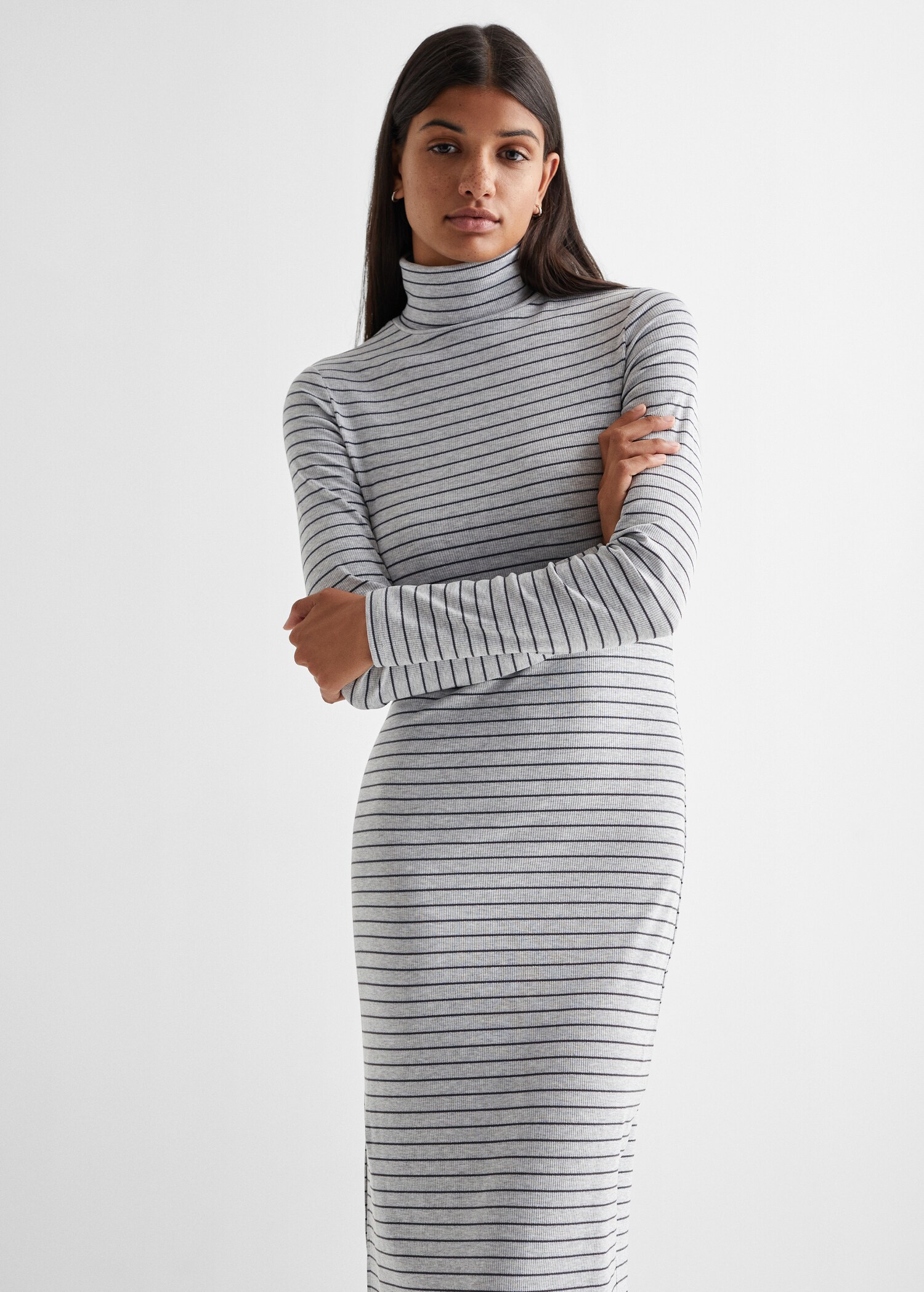 Vestido largo rayas - Plano medio