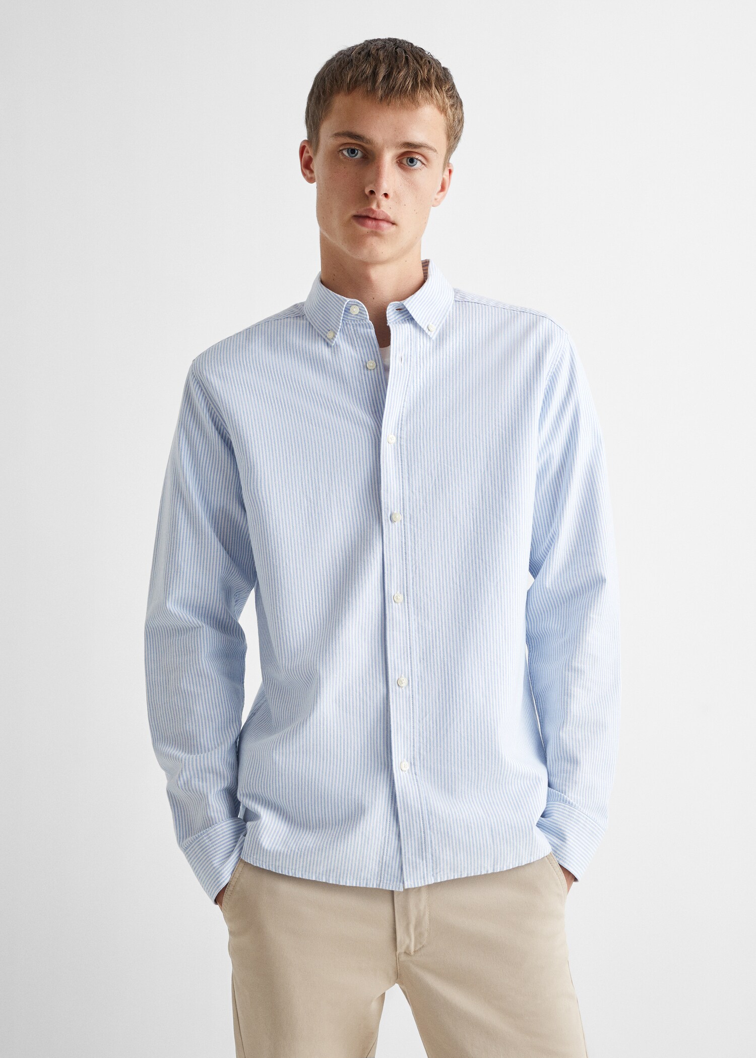 Camisa regular fit Oxford algodón - Plano medio
