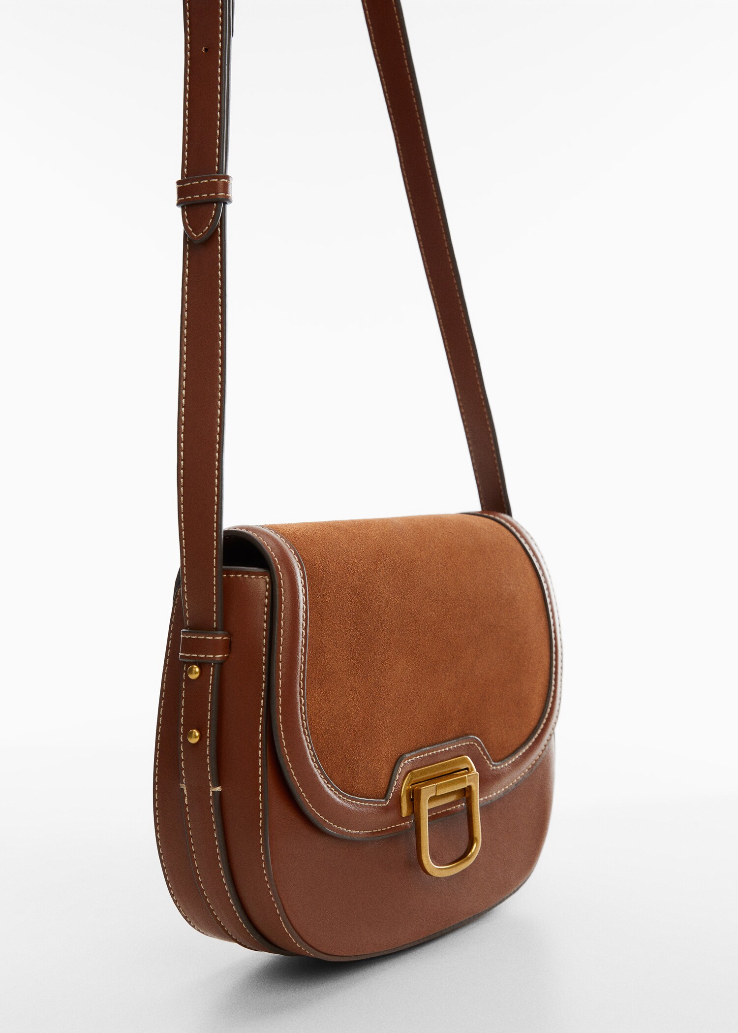 Shoulder bag with buckle - Medium plane