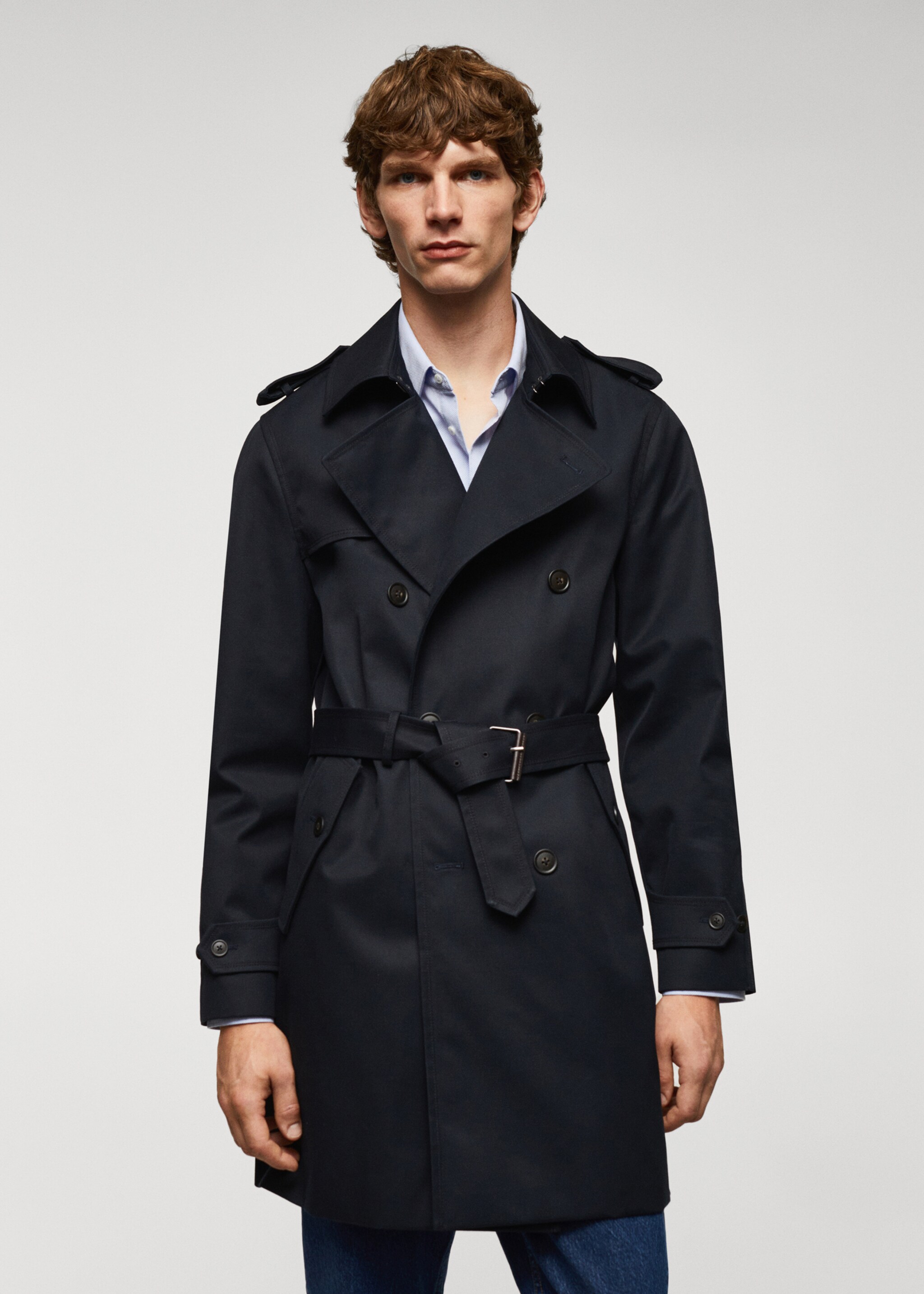 Classic water-repellent trench coat - Medium plane