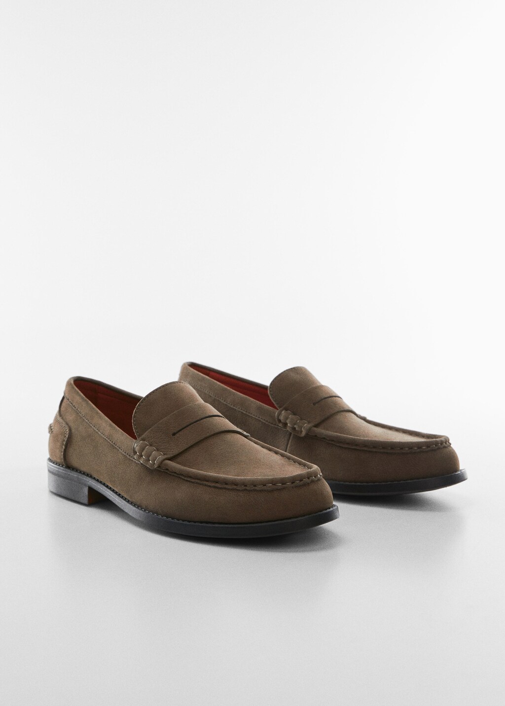 STOCK:NO × FORT GENERAL STORE Moccasin Nubuck leather moccasin mask moccasin - Men | MANGO OUTLET USA