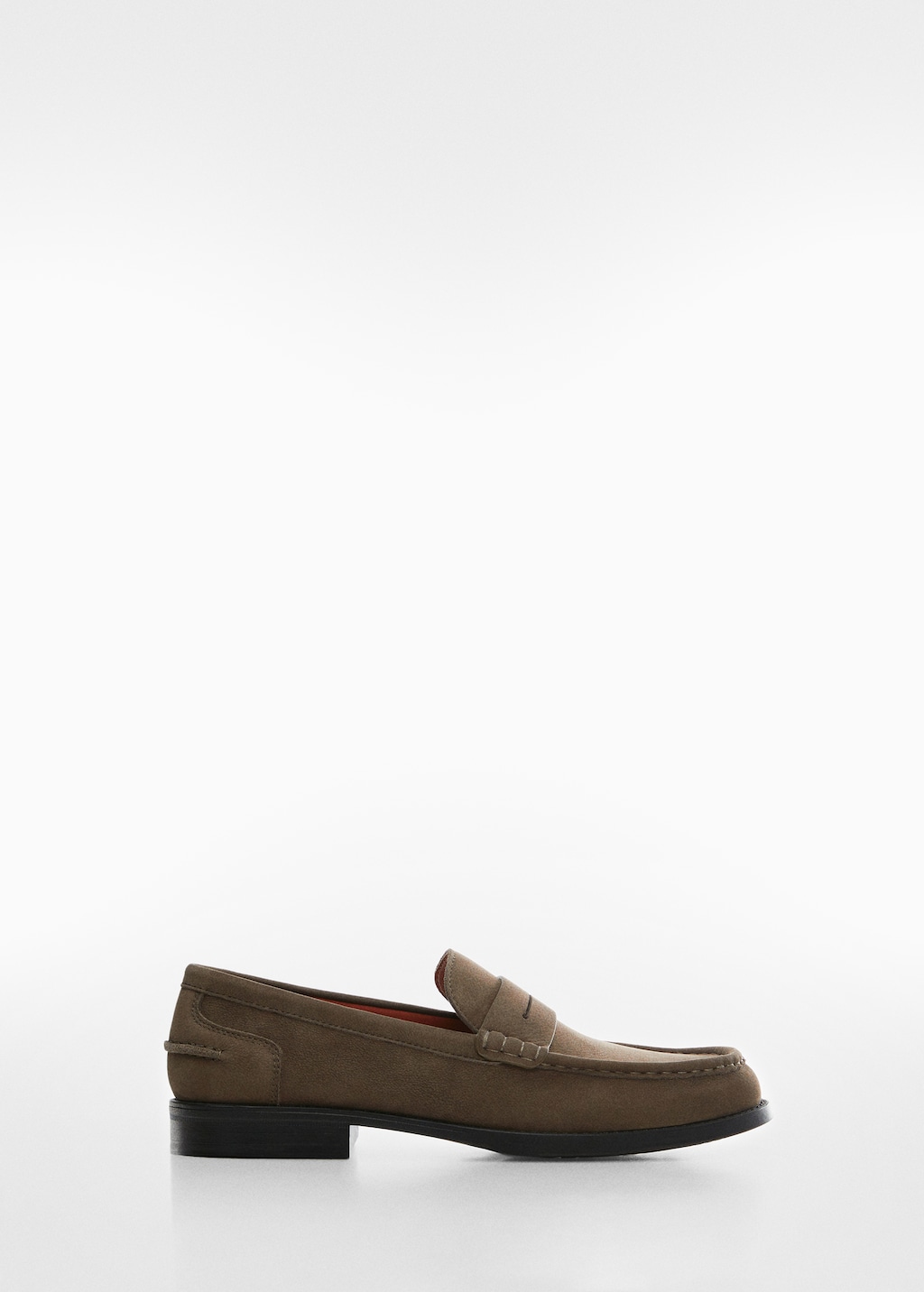 Nubuck leather moccasin mask moccasin Men MANGO OUTLET Czech Republic