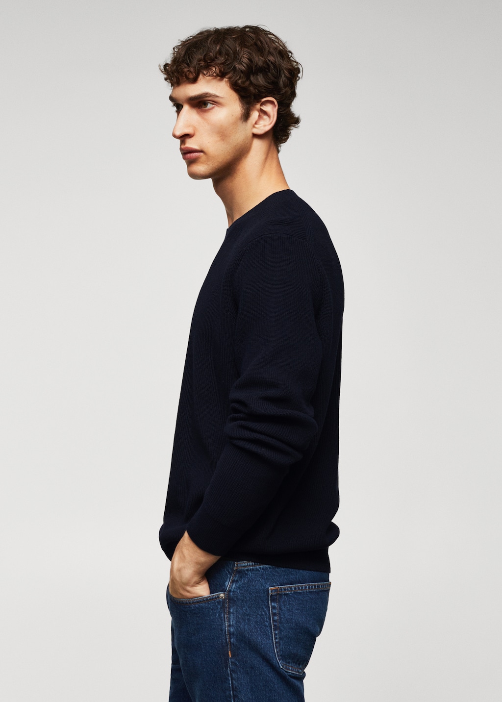 Essential cotton blend sweater Men MANGO OUTLET USA