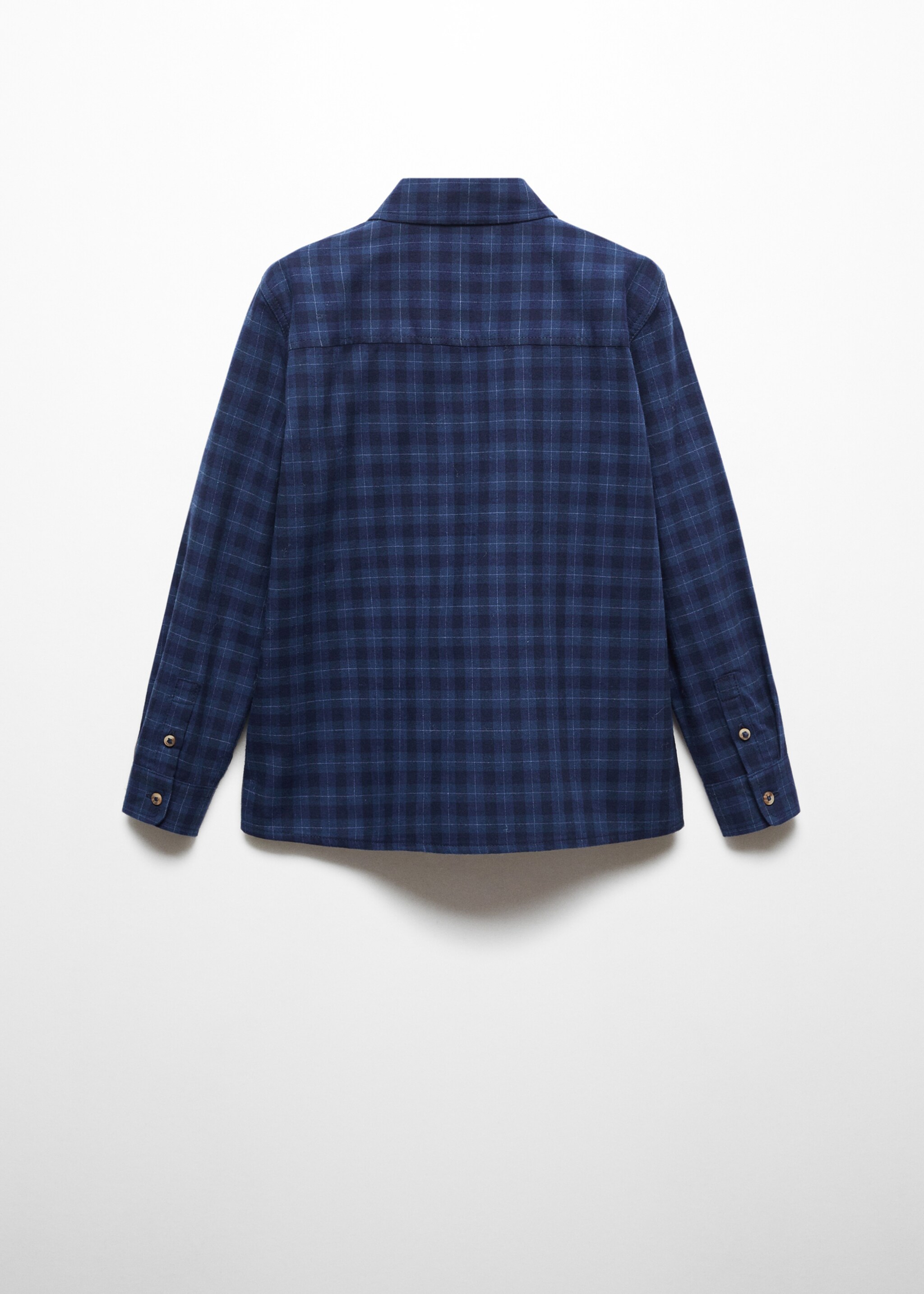 Camisa vestir algodón cuadros - Reverso del artículo