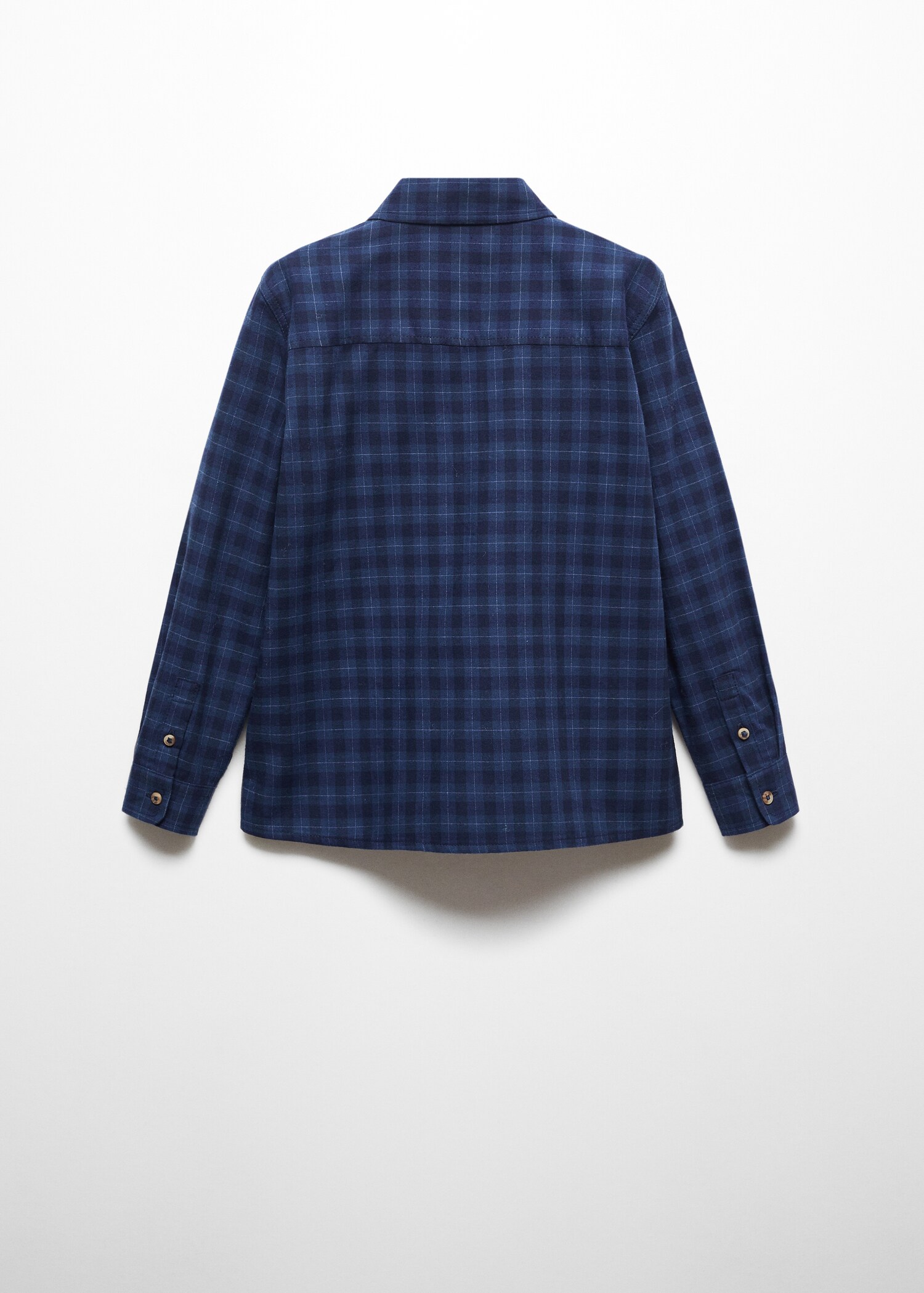 Camisa vestir algodón cuadros - Reverso del artículo