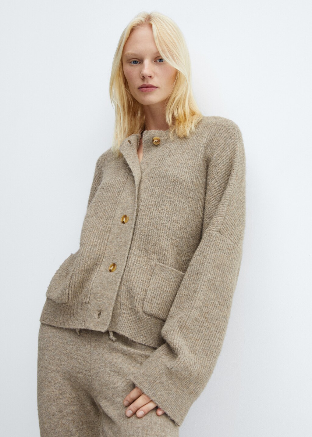 Knit cardigan with pockets clearance