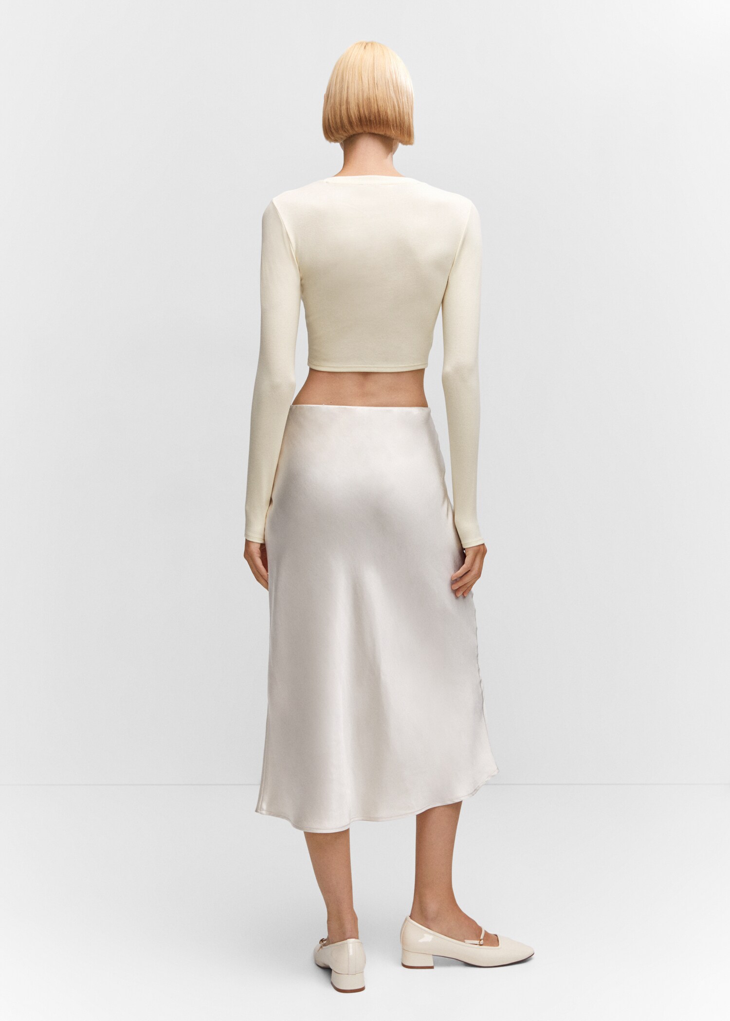 Cropped modal t-shirt - Reverse of the article