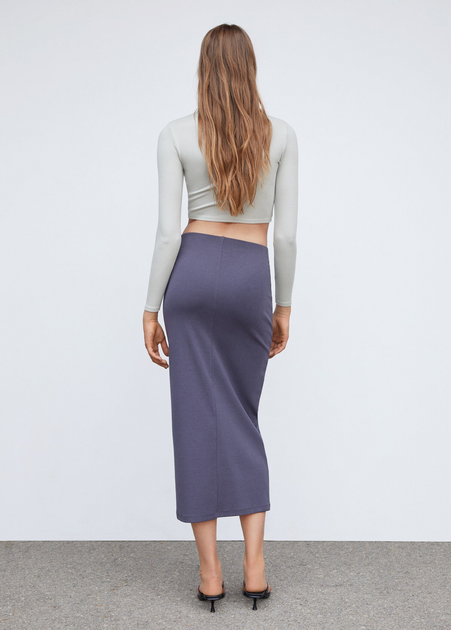 Cropped modal t-shirt - Reverse of the article