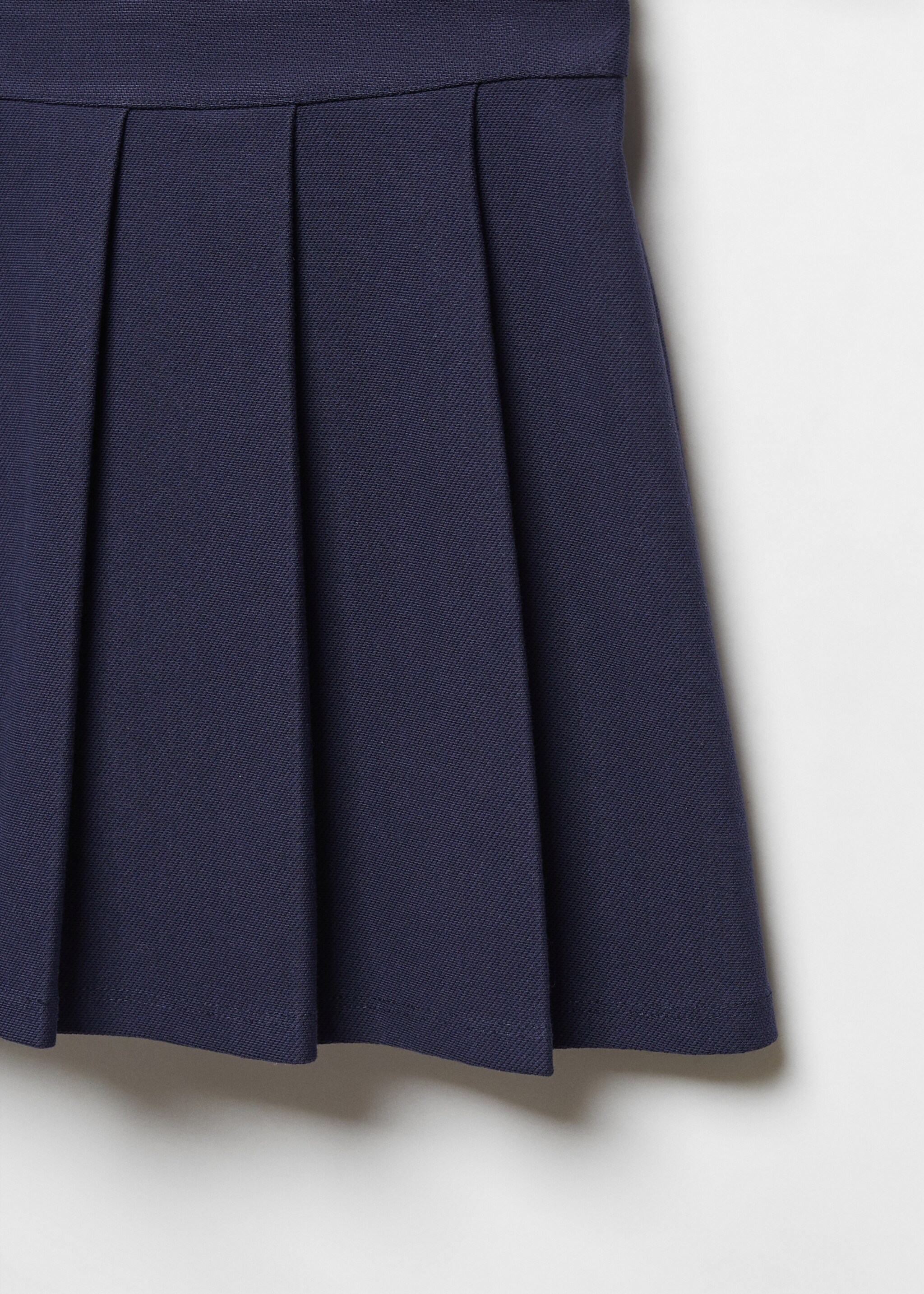 Pleated skirt trousers - Details of the article 8, Navy. Ref: 57094420-00.