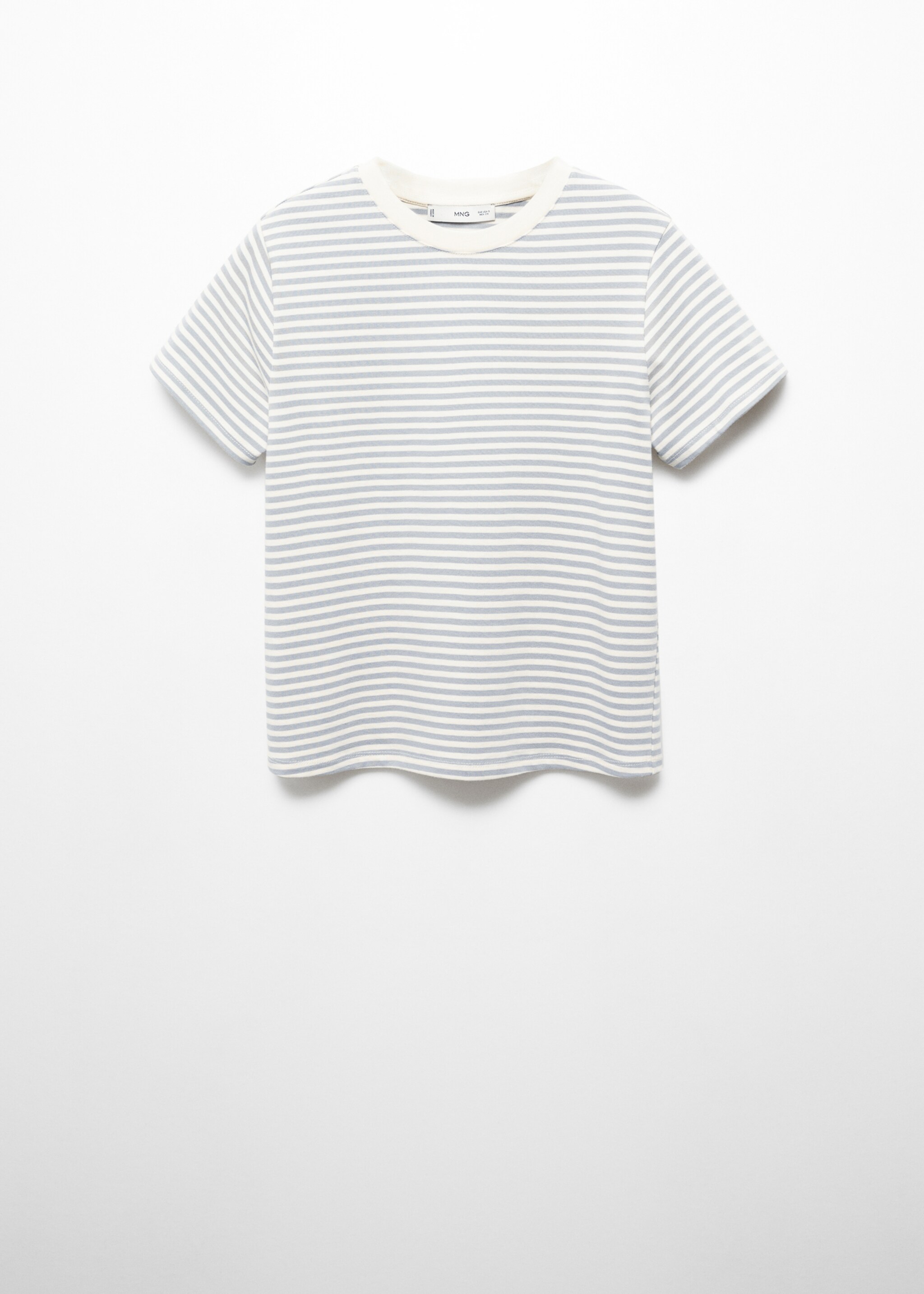 T-shirt coton à rayures - Article sans modèle, Gris chiné clair. Ref: 57094425-00.
