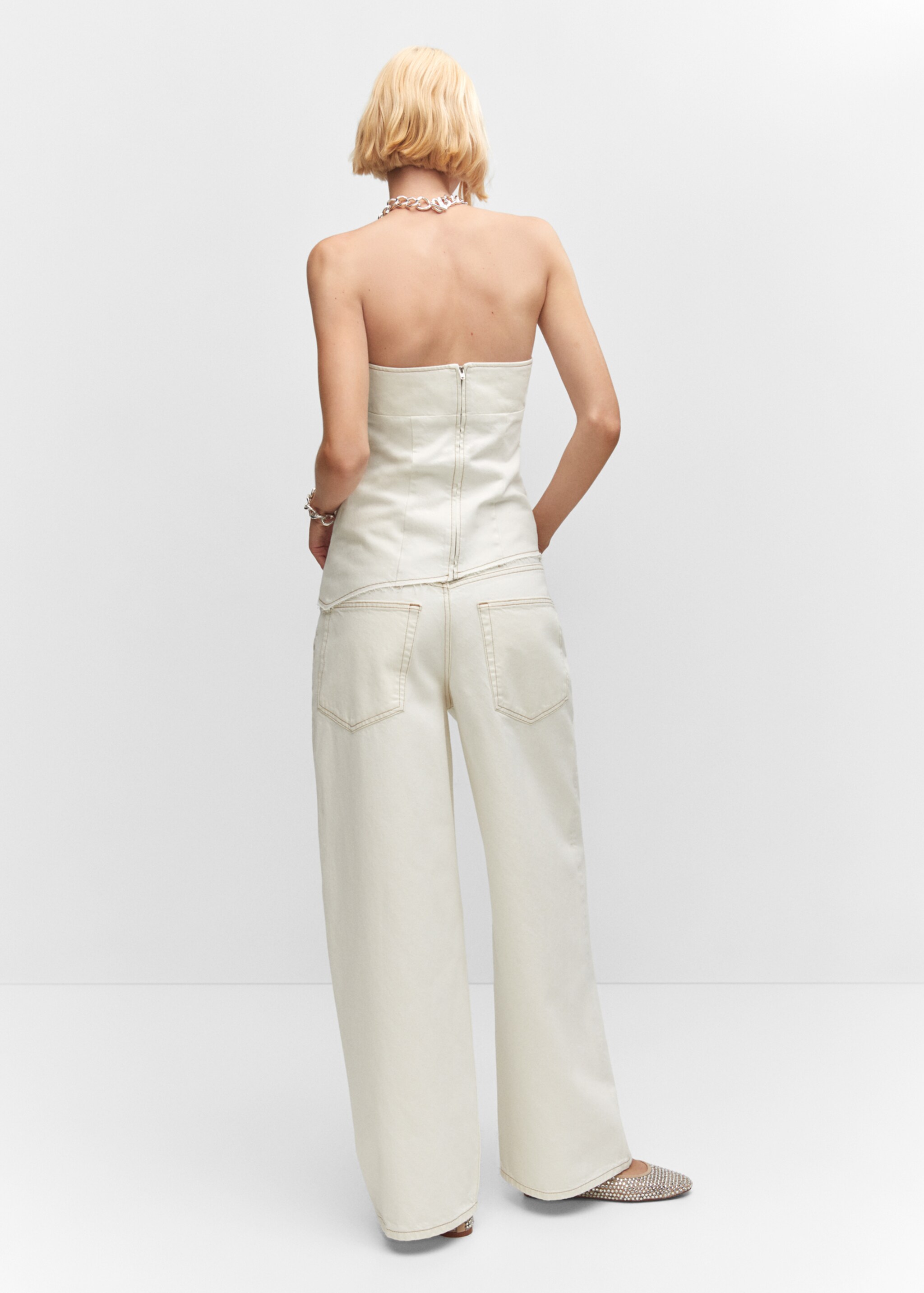 Wideleg mid-rise jeans - Reverse of the article