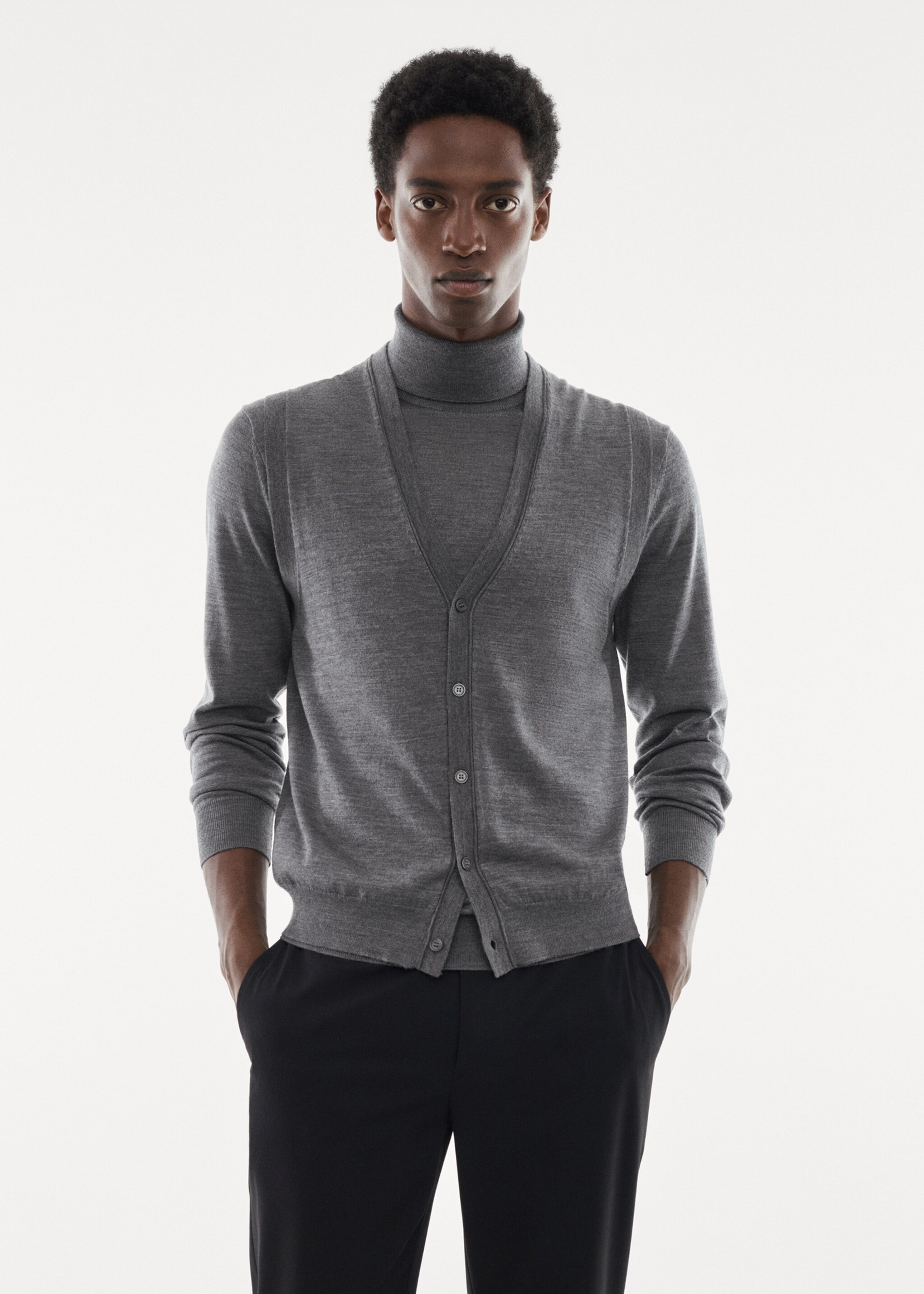 100% merino wool gilet - Medium plane