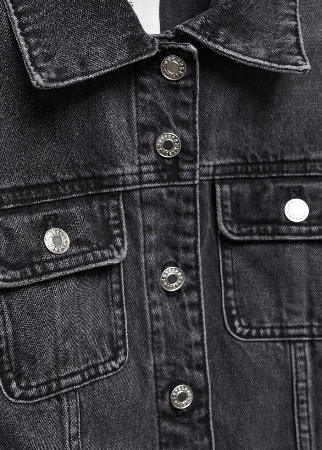 Black half jean jacket sales