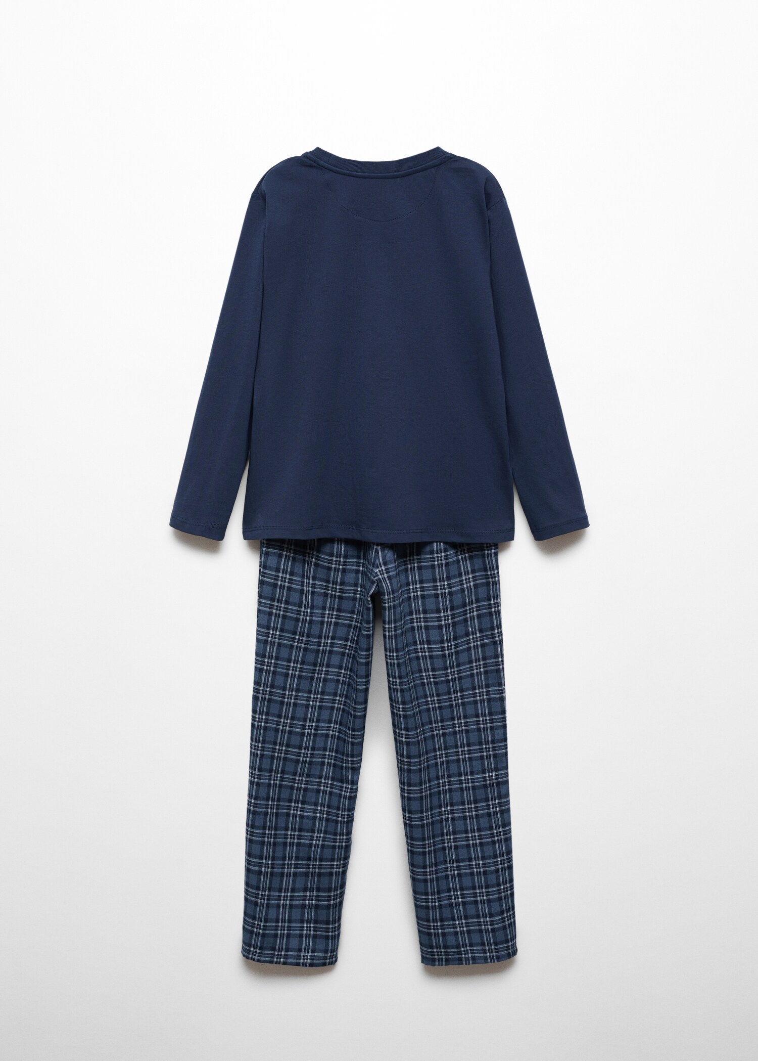 Two-pieces check long pyjamas - Reverse of the article