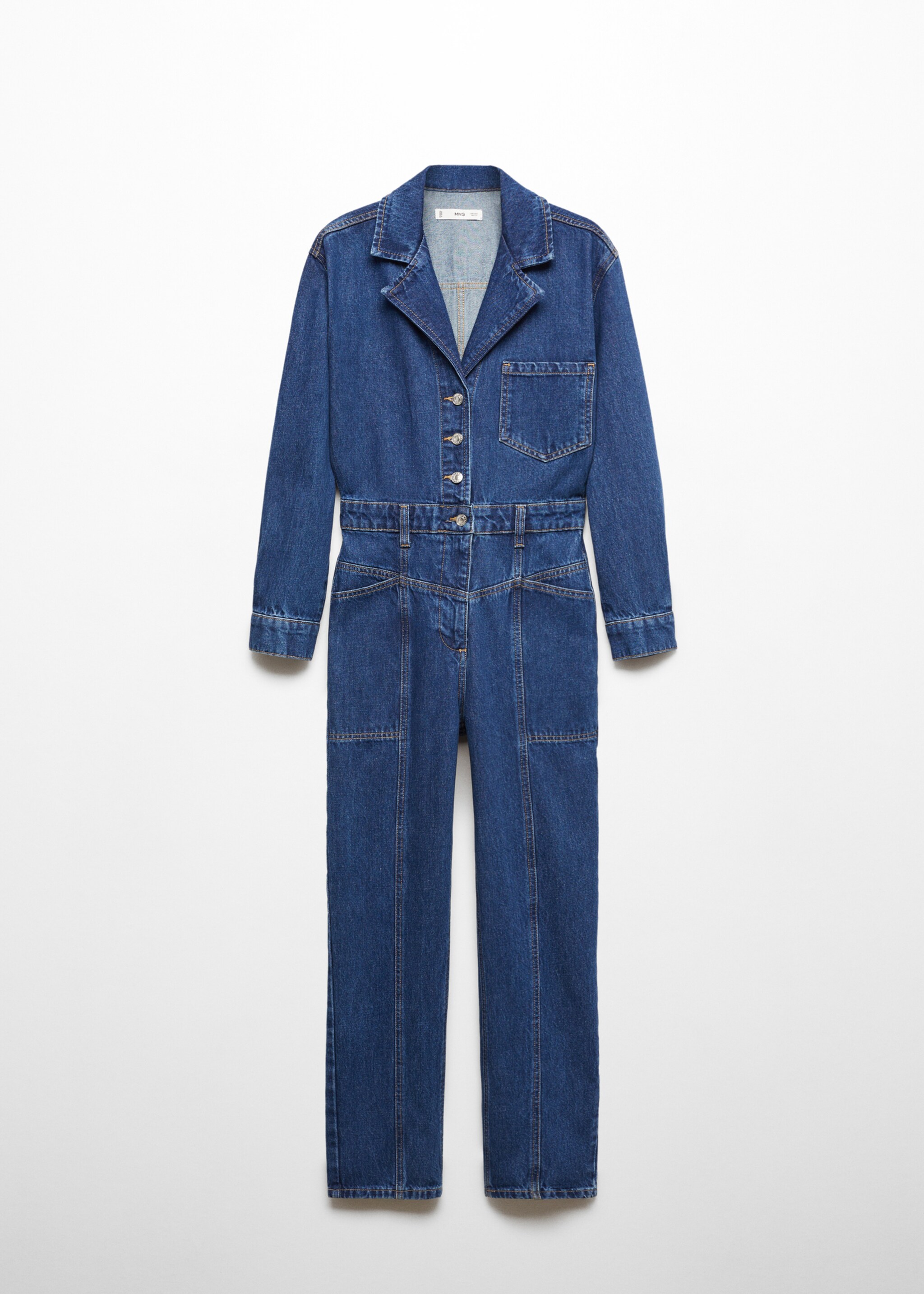 Salopetă din denim cu rever - Articol fără model