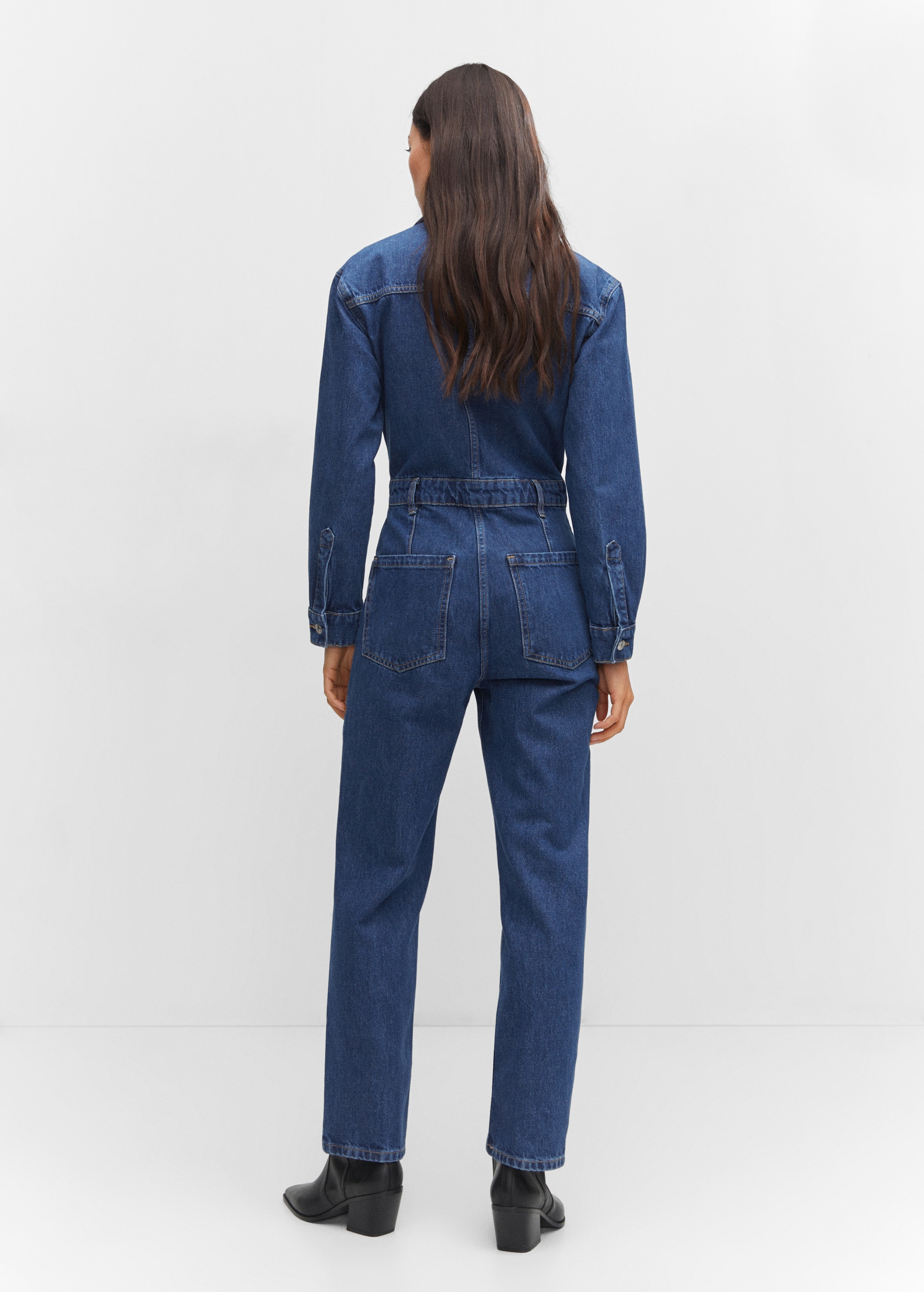 Denim Jumpsuit Mango Peto Vaquero Mujer Mono Vaquero Verde Mango