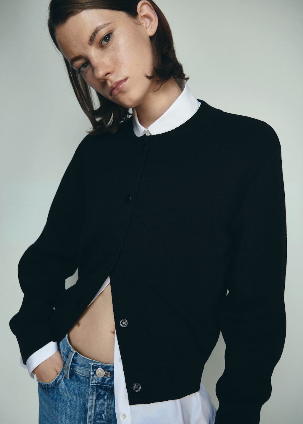 Women's round neck cardigans online