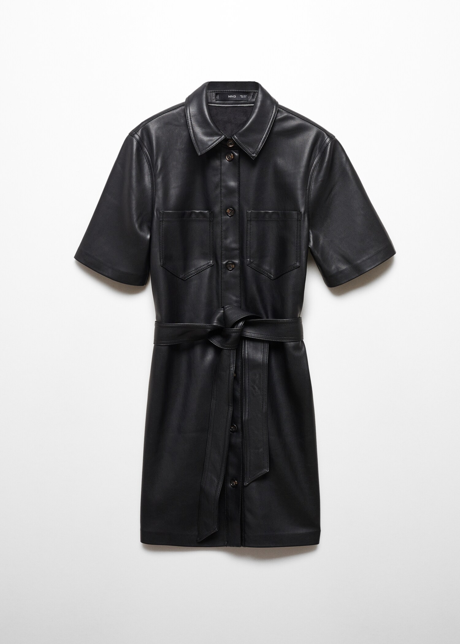 Robe chemisier simili-cuir - Article sans modèle