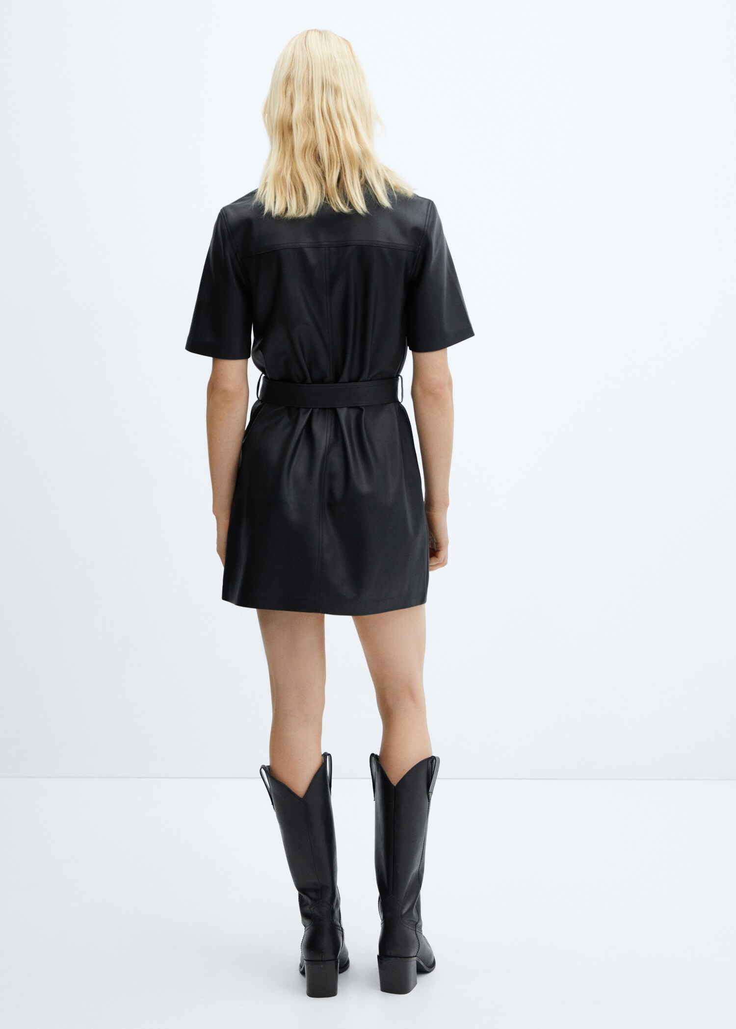 Robe chemisier simili-cuir - Verso de l’article
