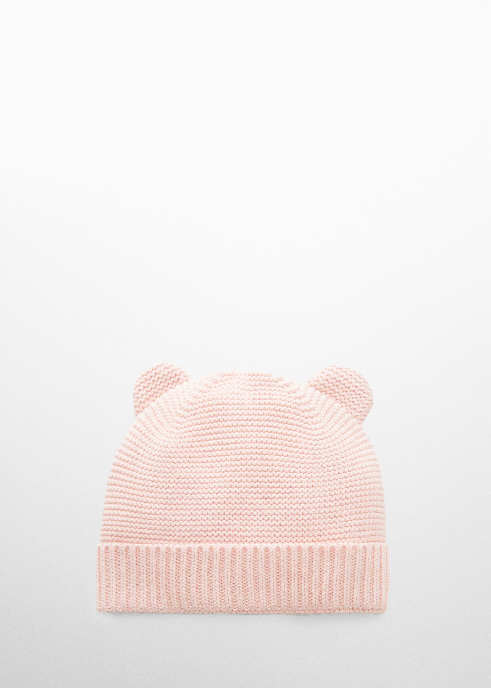 Strickmütze mit Öhrchen - Artikel ohne Model, Zartrosa. Ref: 57095145-00.