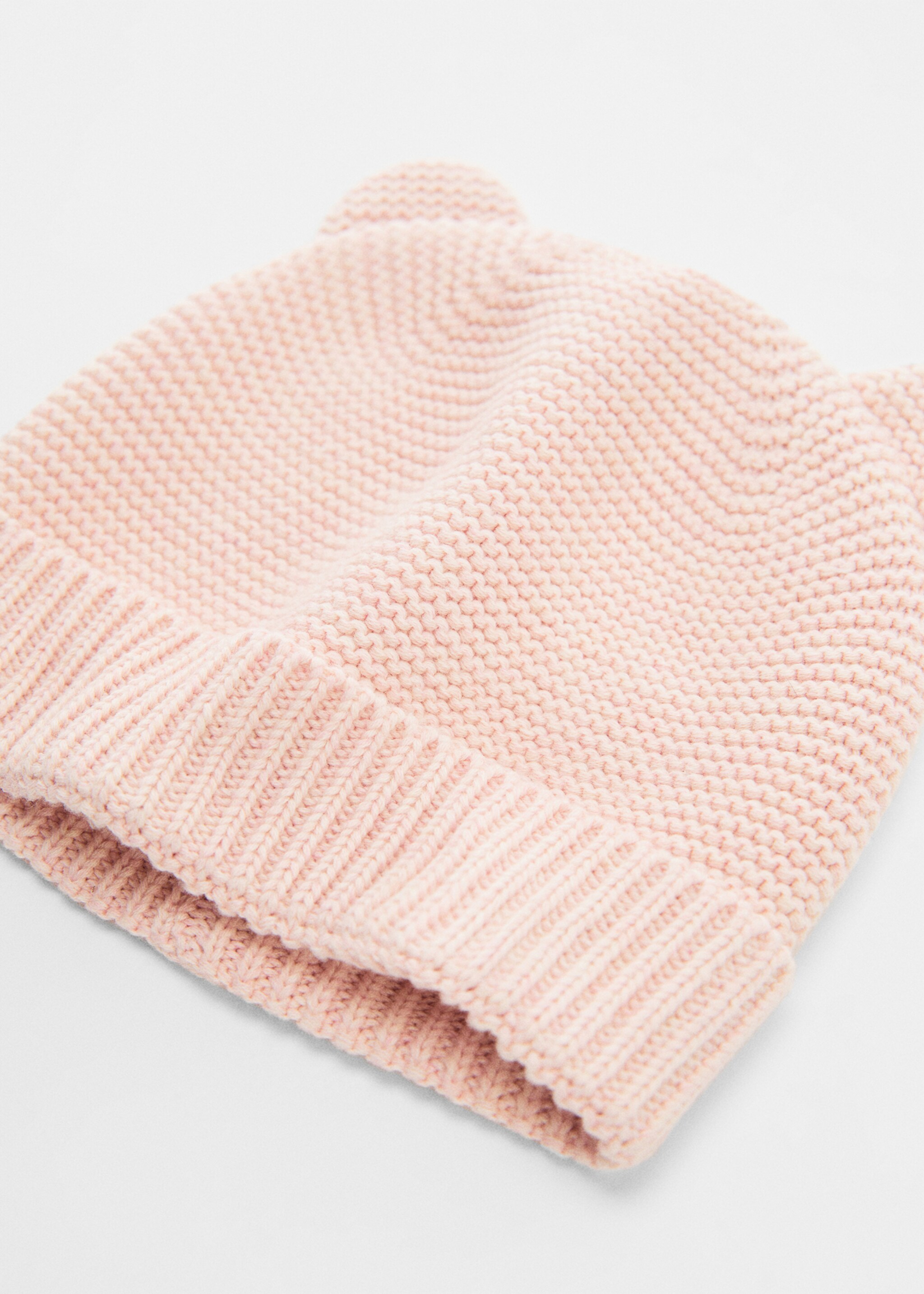 Strickmütze mit Öhrchen - Detail des Artikels 1, Zartrosa. Ref: 57095145-00.