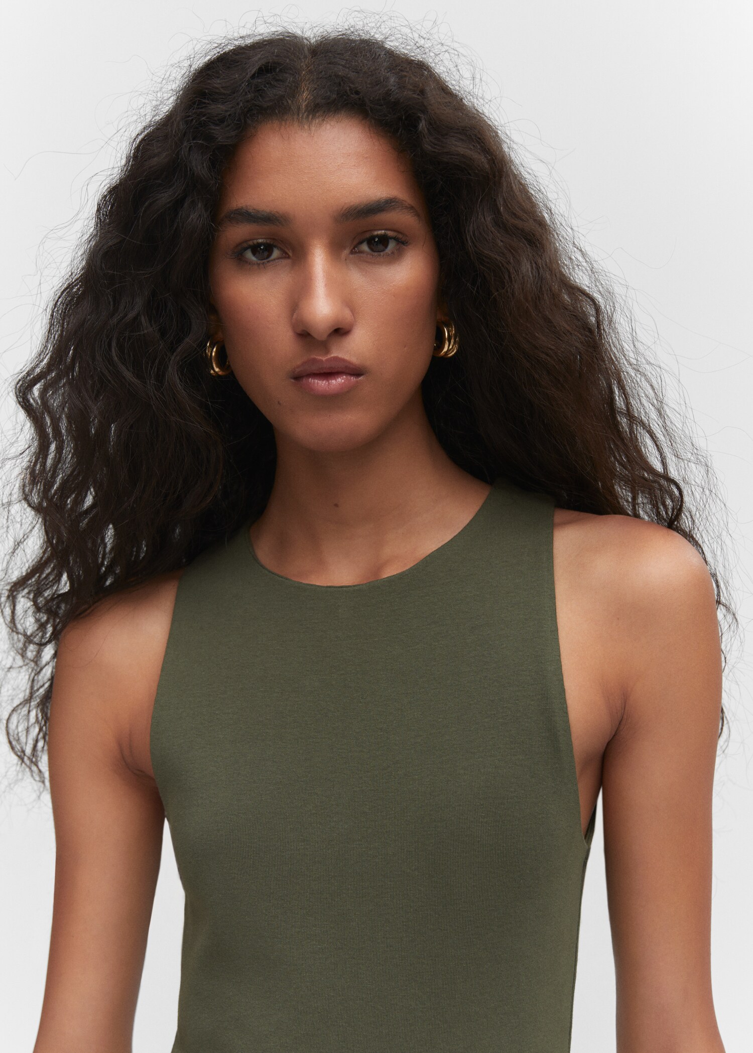 Cotton midi dress - Details of the article 1