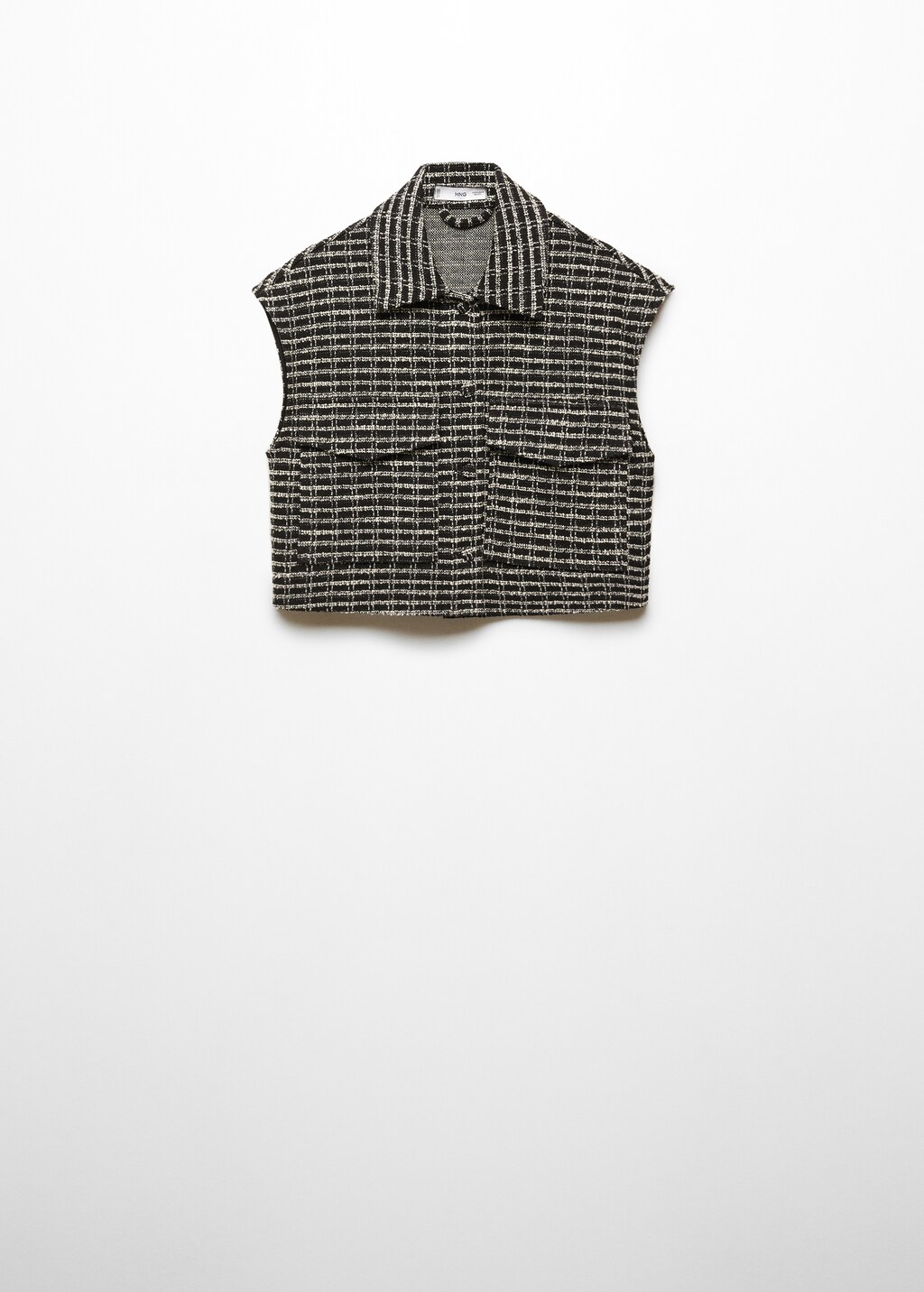 トップス pois Tweed vest pois】Tweed vest [Blue]