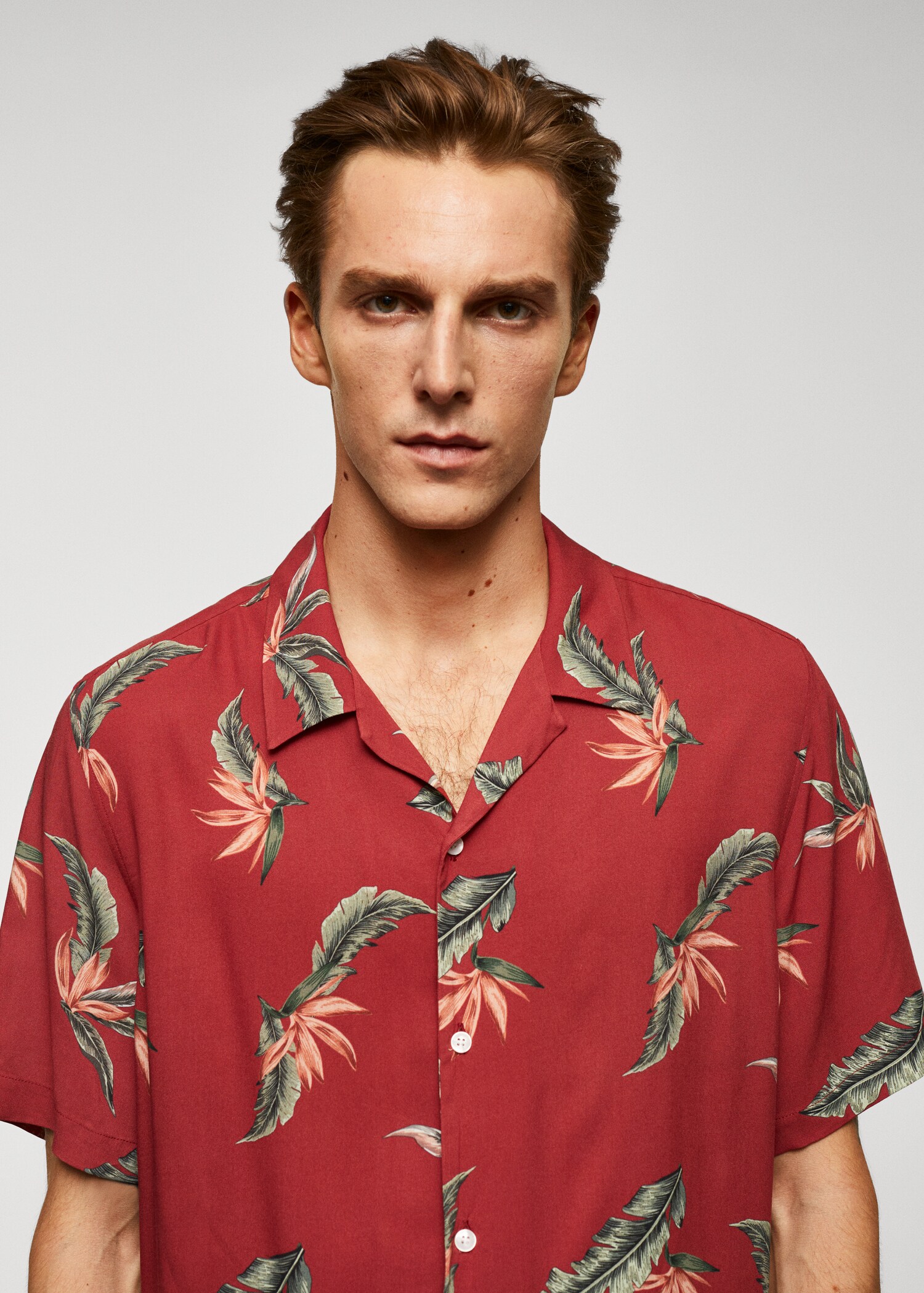 Regular-fit Hawaiian-print shirt - Details of the article 1