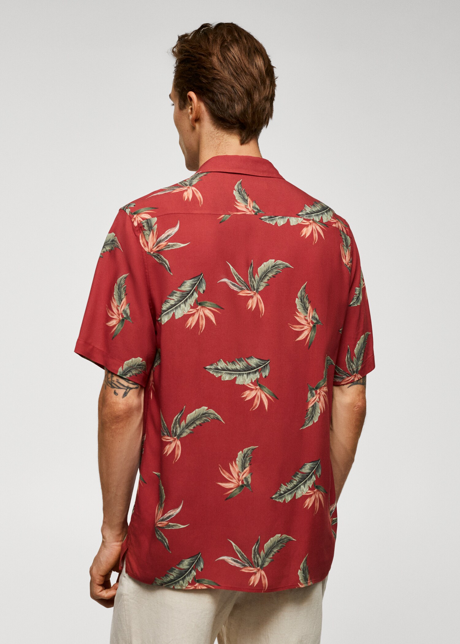 Regular-fit Hawaiian-print shirt - Reverse of the article