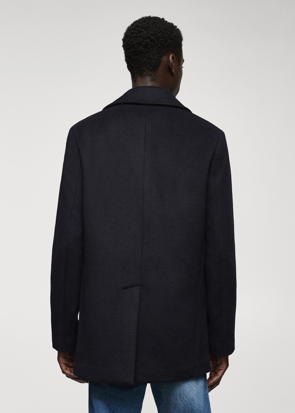 Recycled wool double-breasted coat - Men | MANGO OUTLET USA