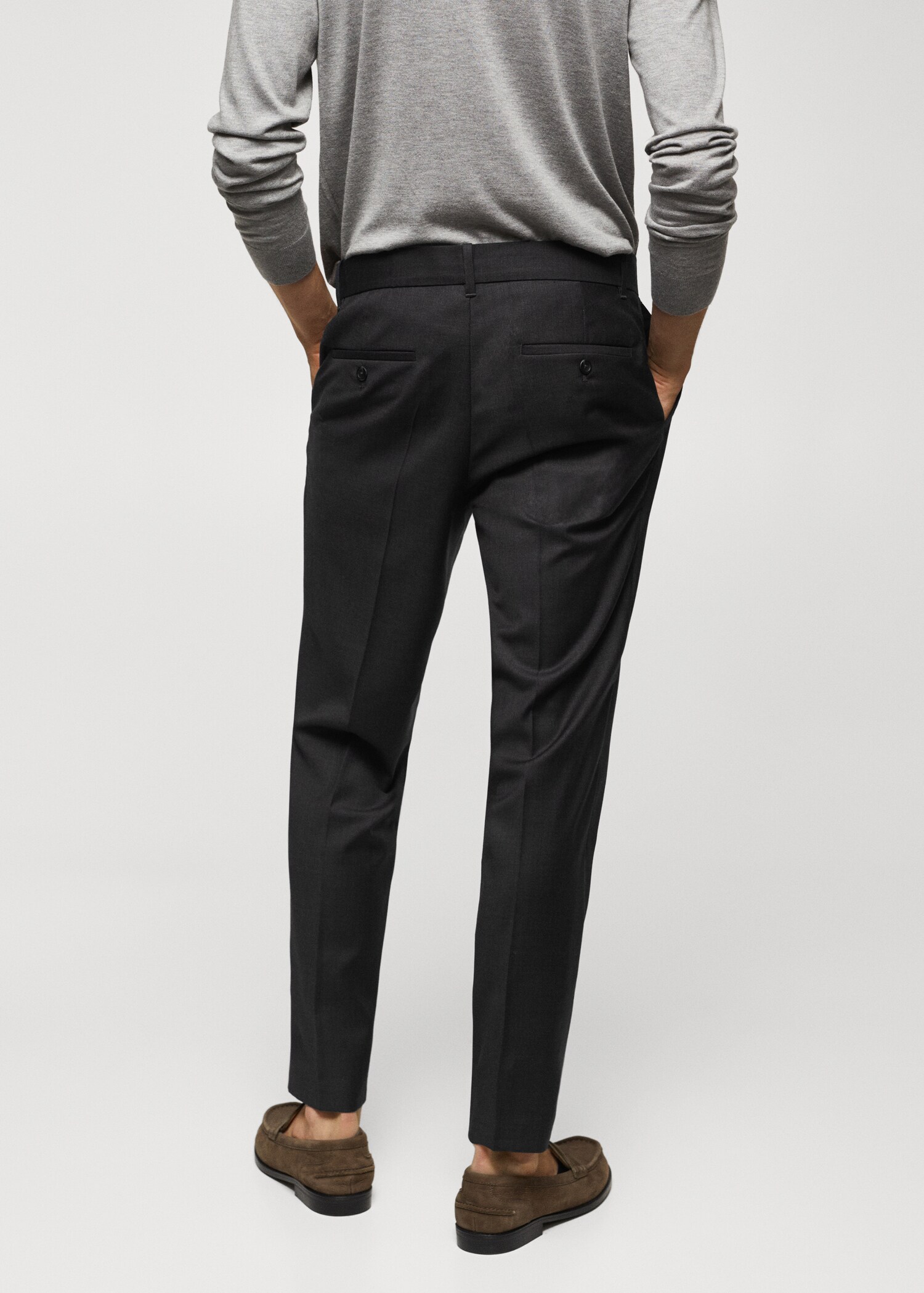 Pantalon pinces laine vierge - Verso de l’article