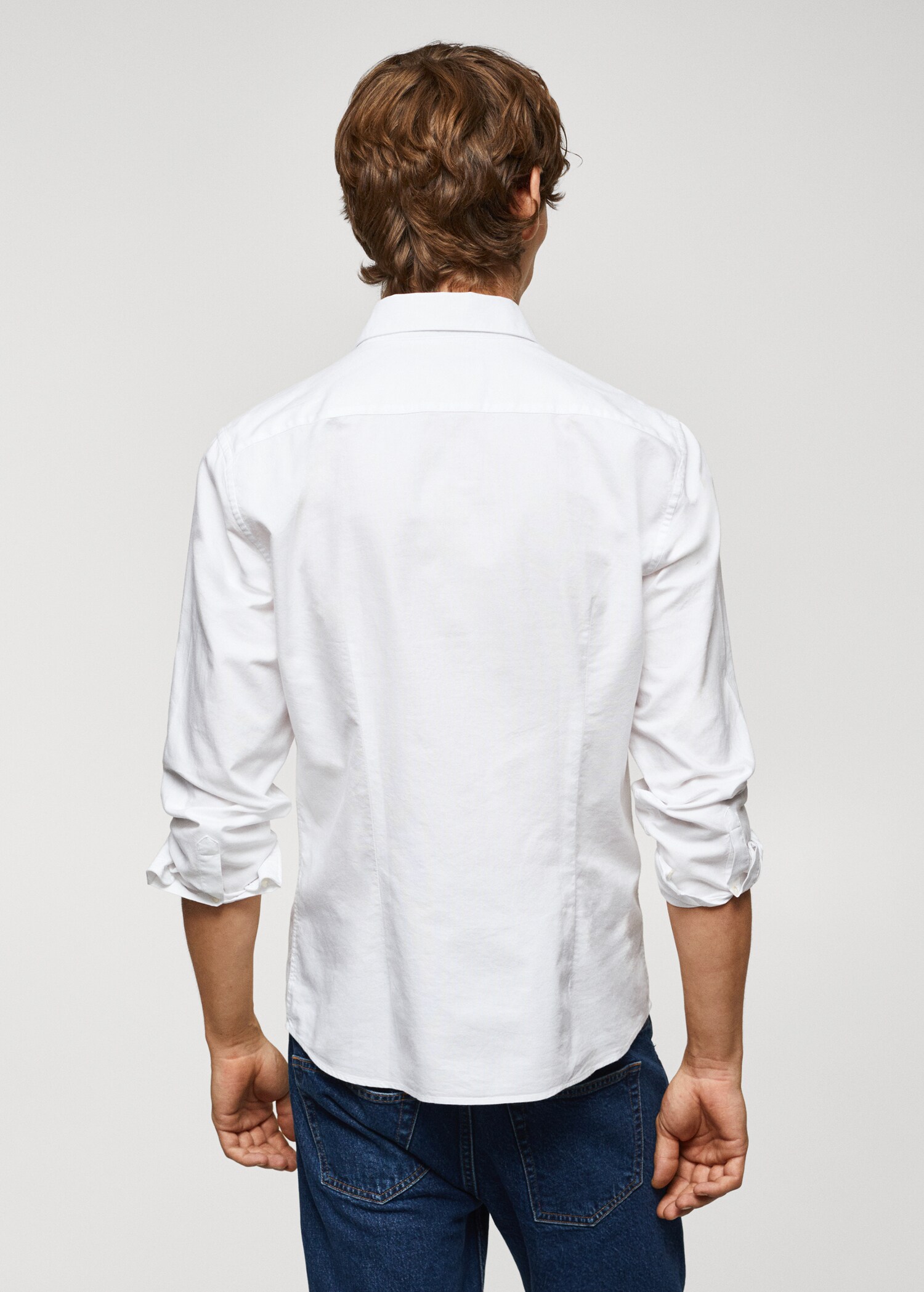 Slim fit Oxford cotton shirt - Reverse of the article