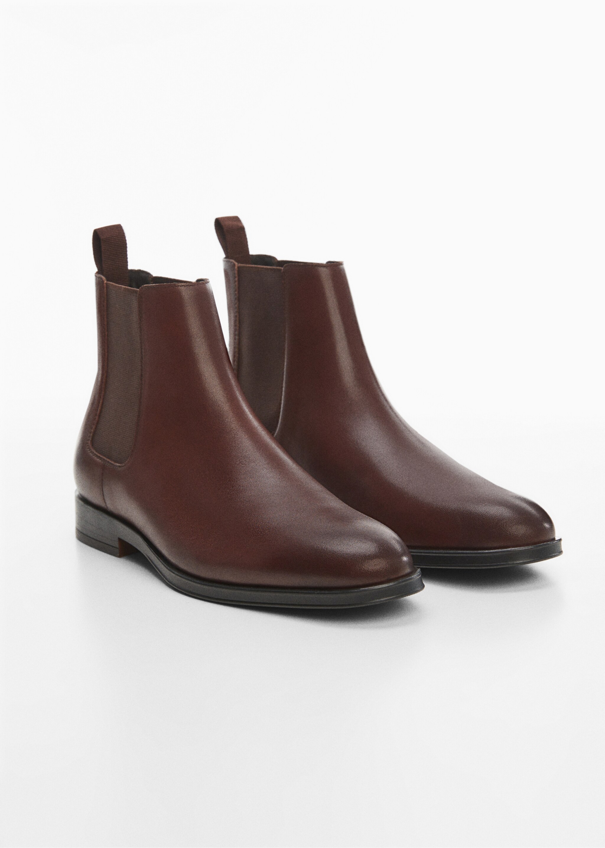 Polished leather chelsea boots - Medium plane