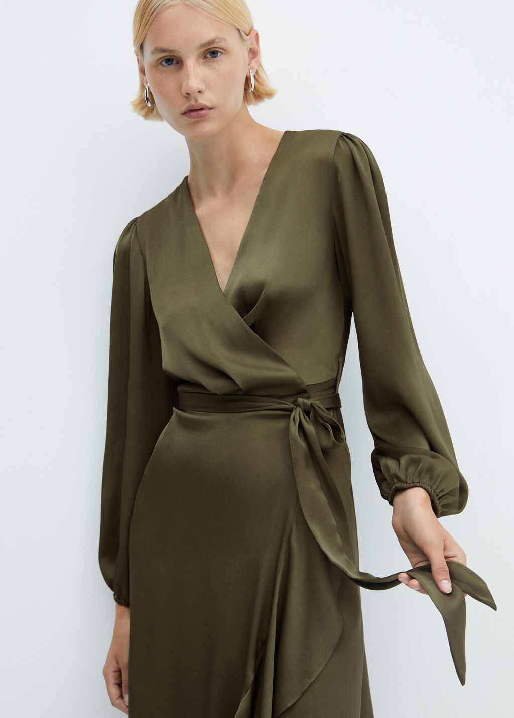 Ruffle wrap dress