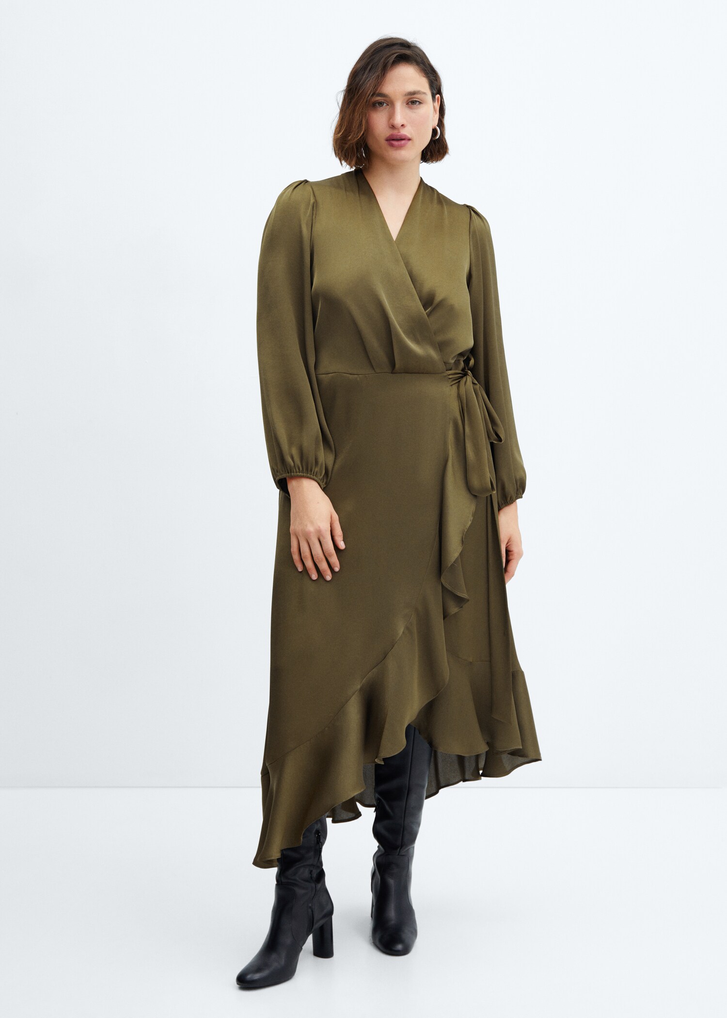 Ruffle wrap dress - Details of the article 3
