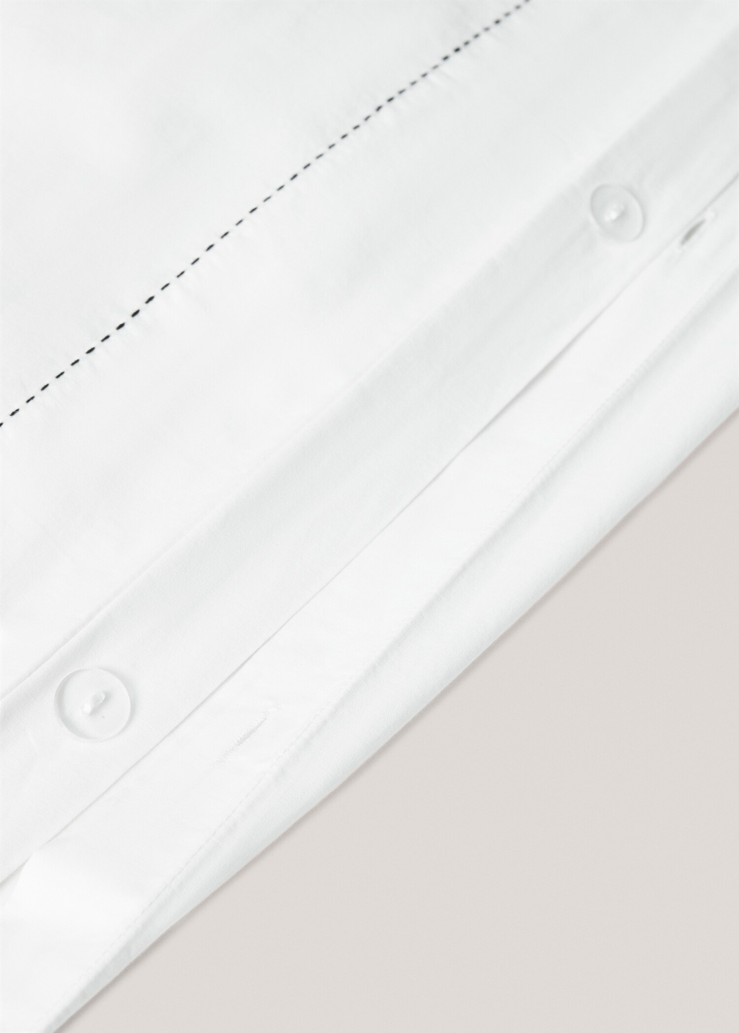 Funda nórdica 100% algodón detalle pespunte Cama 90cm - Detalle del artículo 1